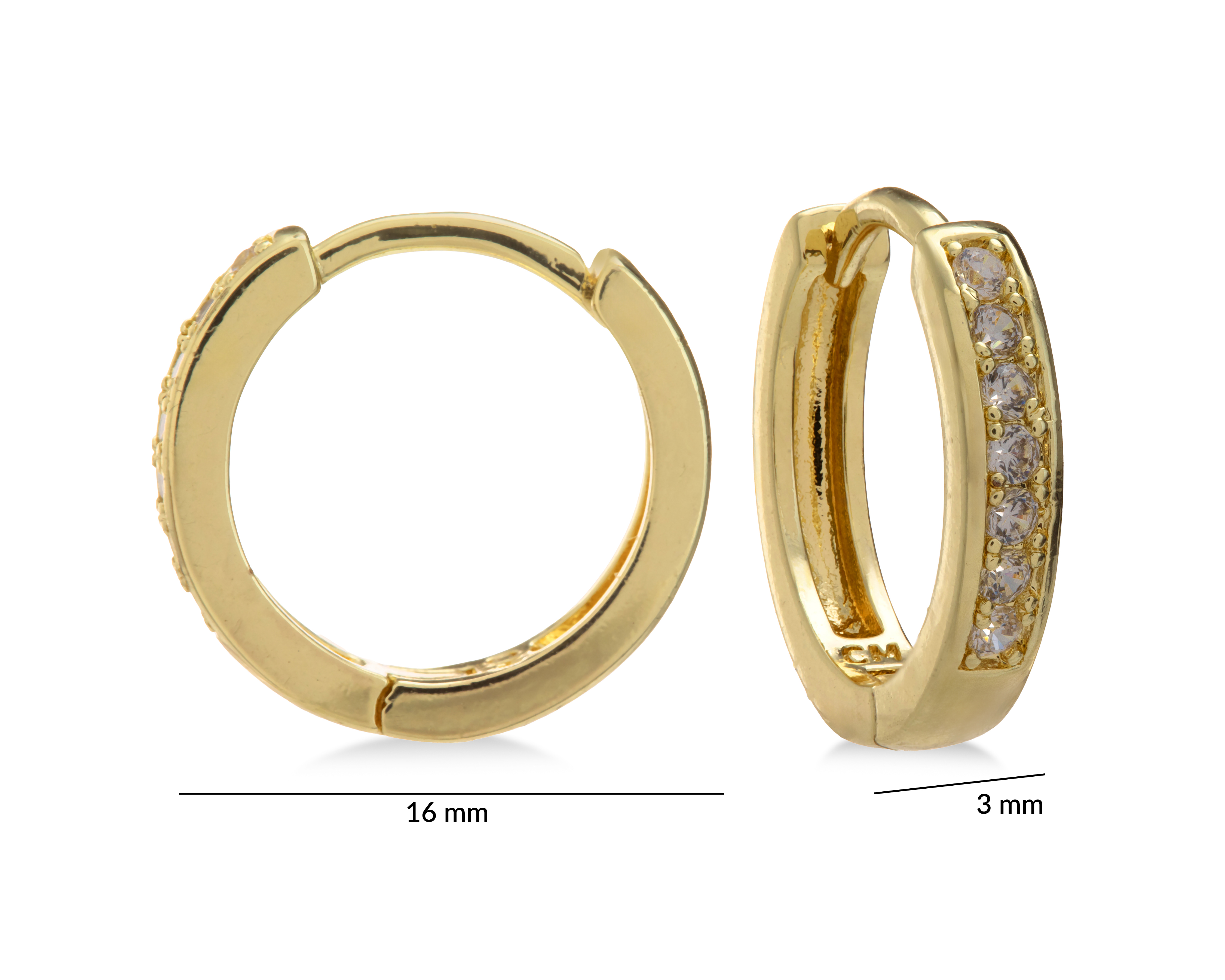 Foto 4 | Foto 4 | Aretes Chapa de Oro 18k NK Chapa