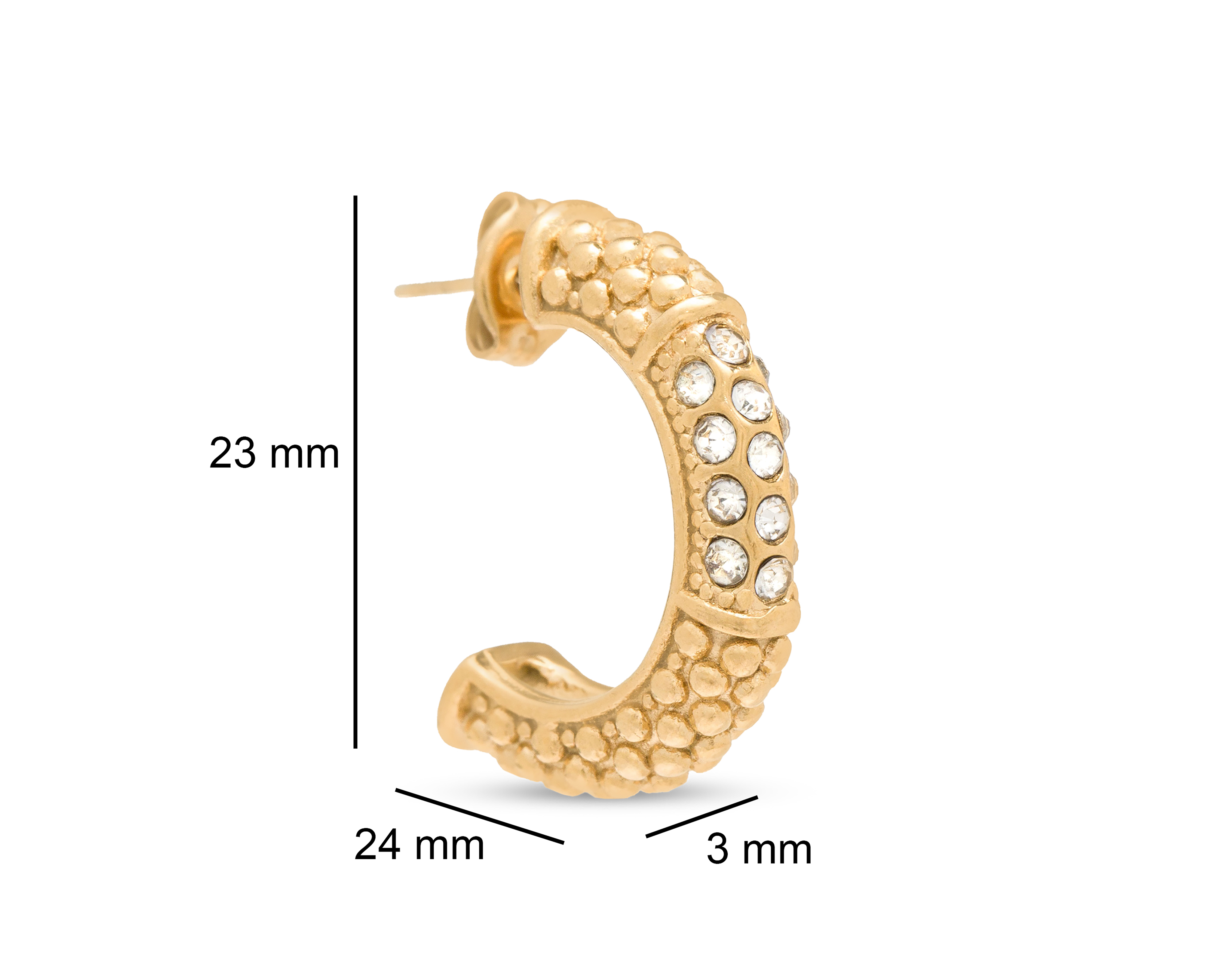 Foto 5 pulgar | Foto 4 | Aretes de Acero Inoxidable Jennifer Lopez