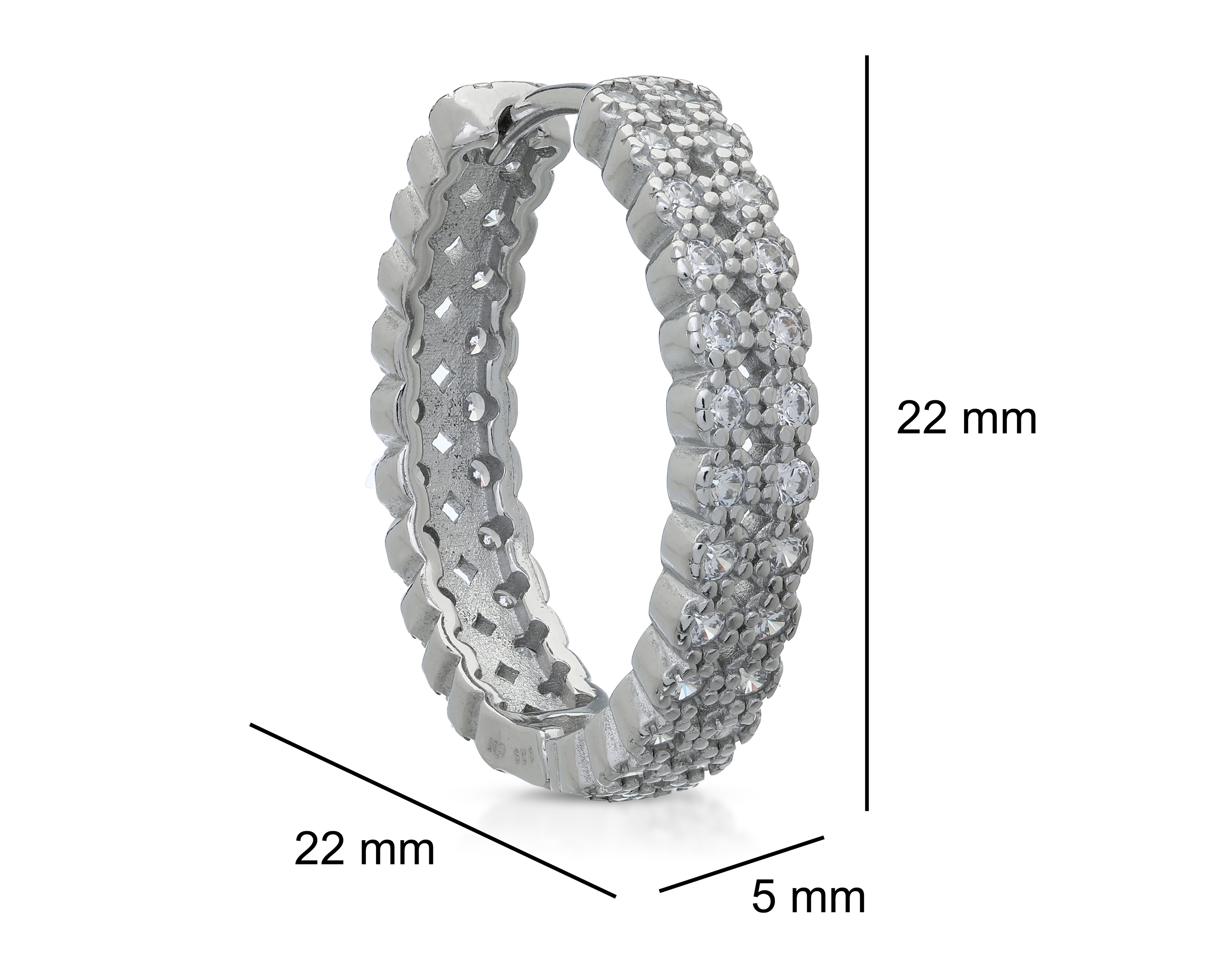 Foto 5 pulgar | Foto 4 | Arracadas de Plata Nes