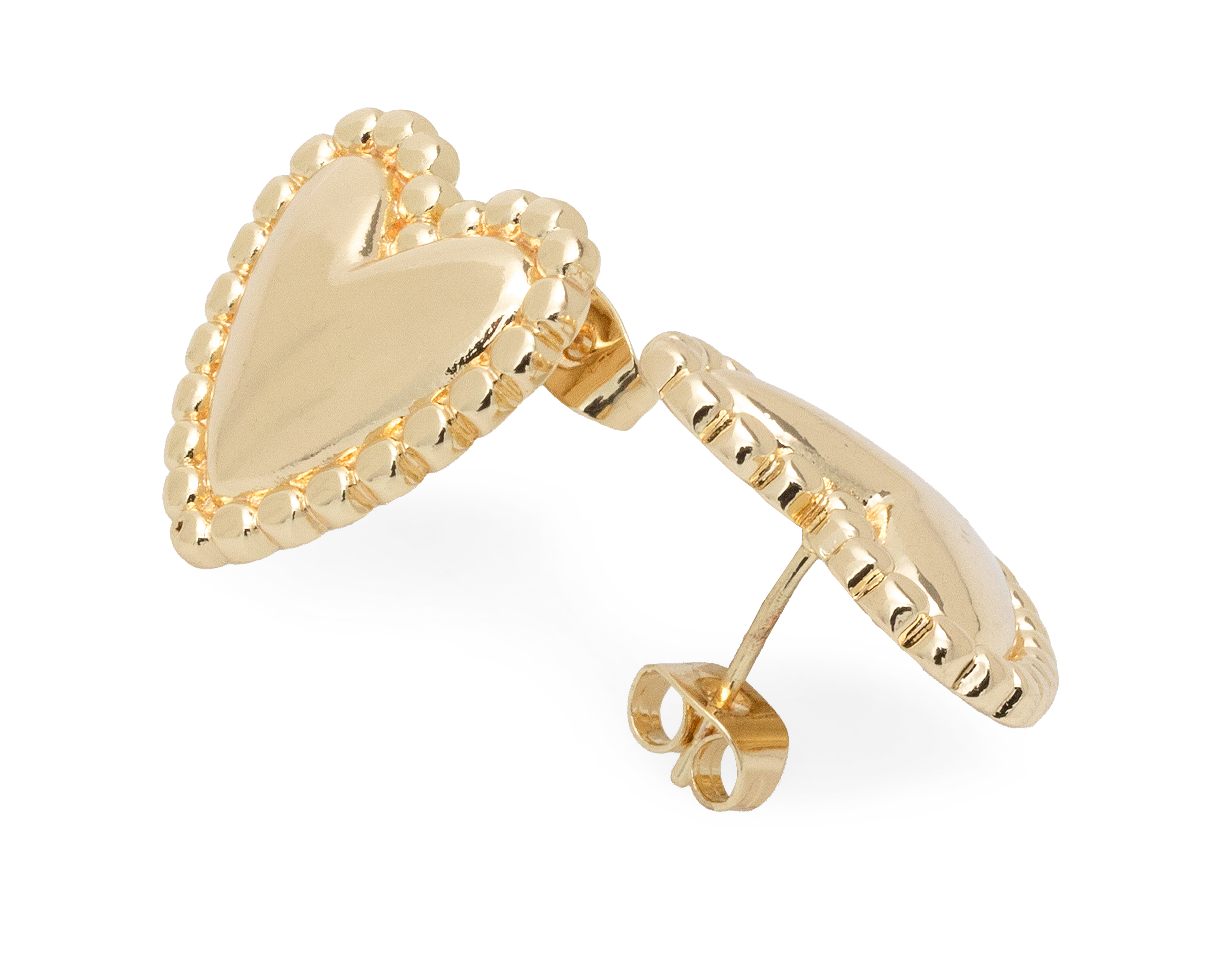 Foto 3 pulgar | Foto 2 | Aretes de Chapa de Oro Sentimientos