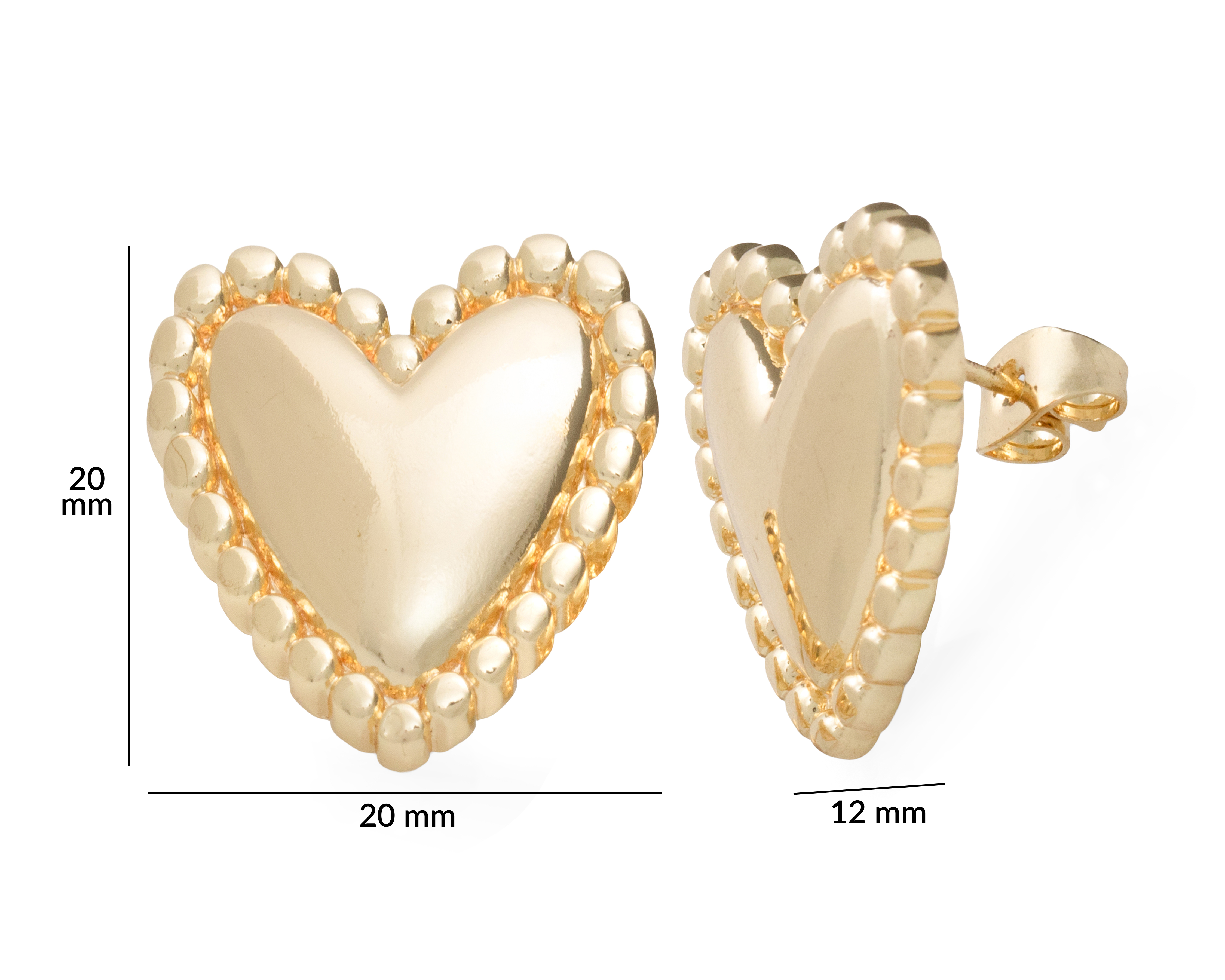 Foto 4 | Foto 4 | Aretes de Chapa de Oro Sentimientos