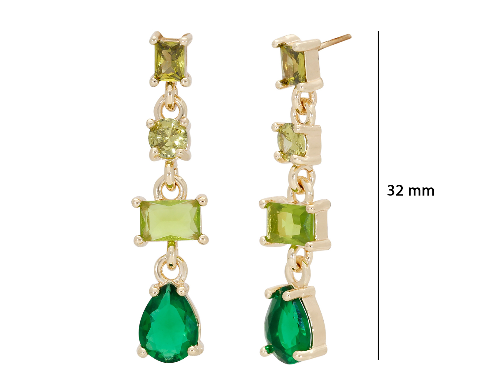 Foto 5 pulgar | Foto 4 | Aretes de Chapa de Oro Camila