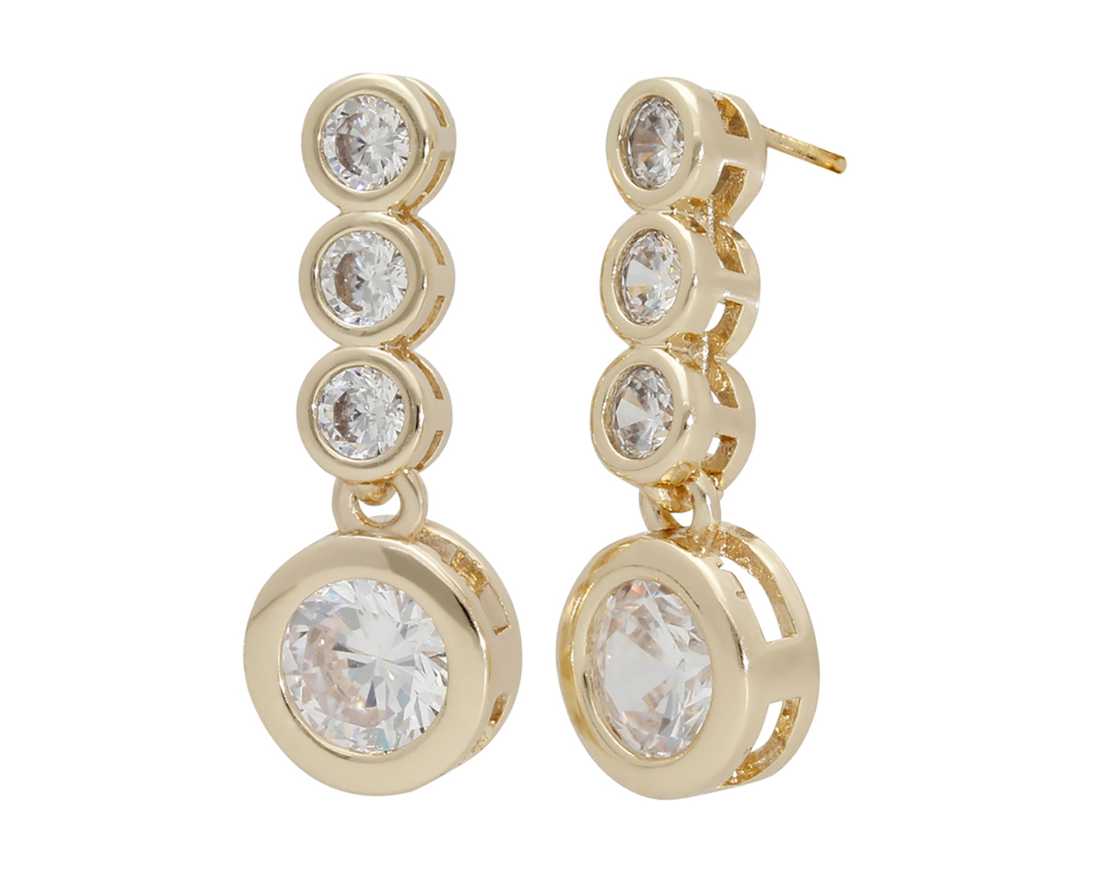 Aretes de Chapa de Oro Zokko