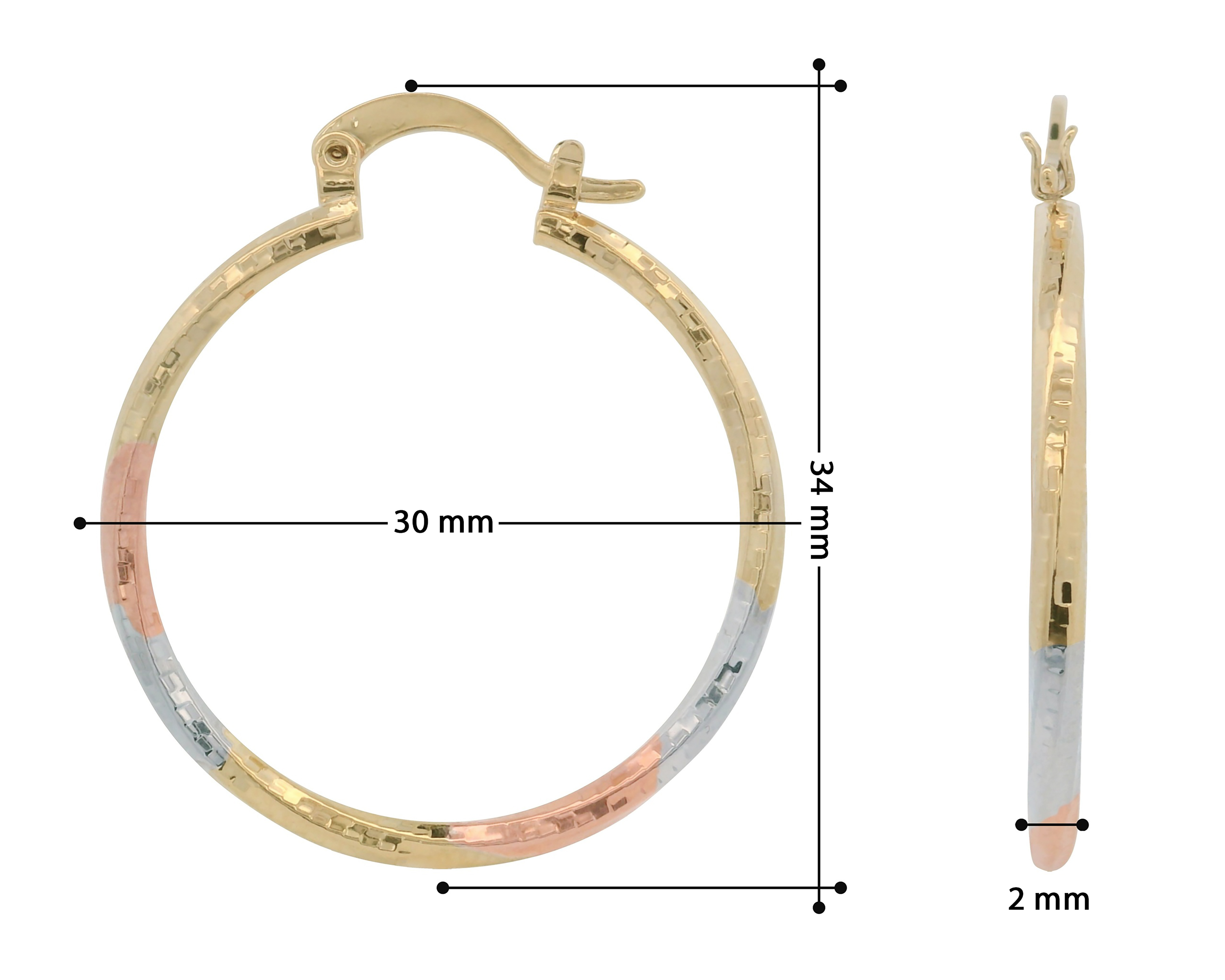 Foto 6 pulgar | Foto 5 | Arracadas Chapa de Oro Sentimientos