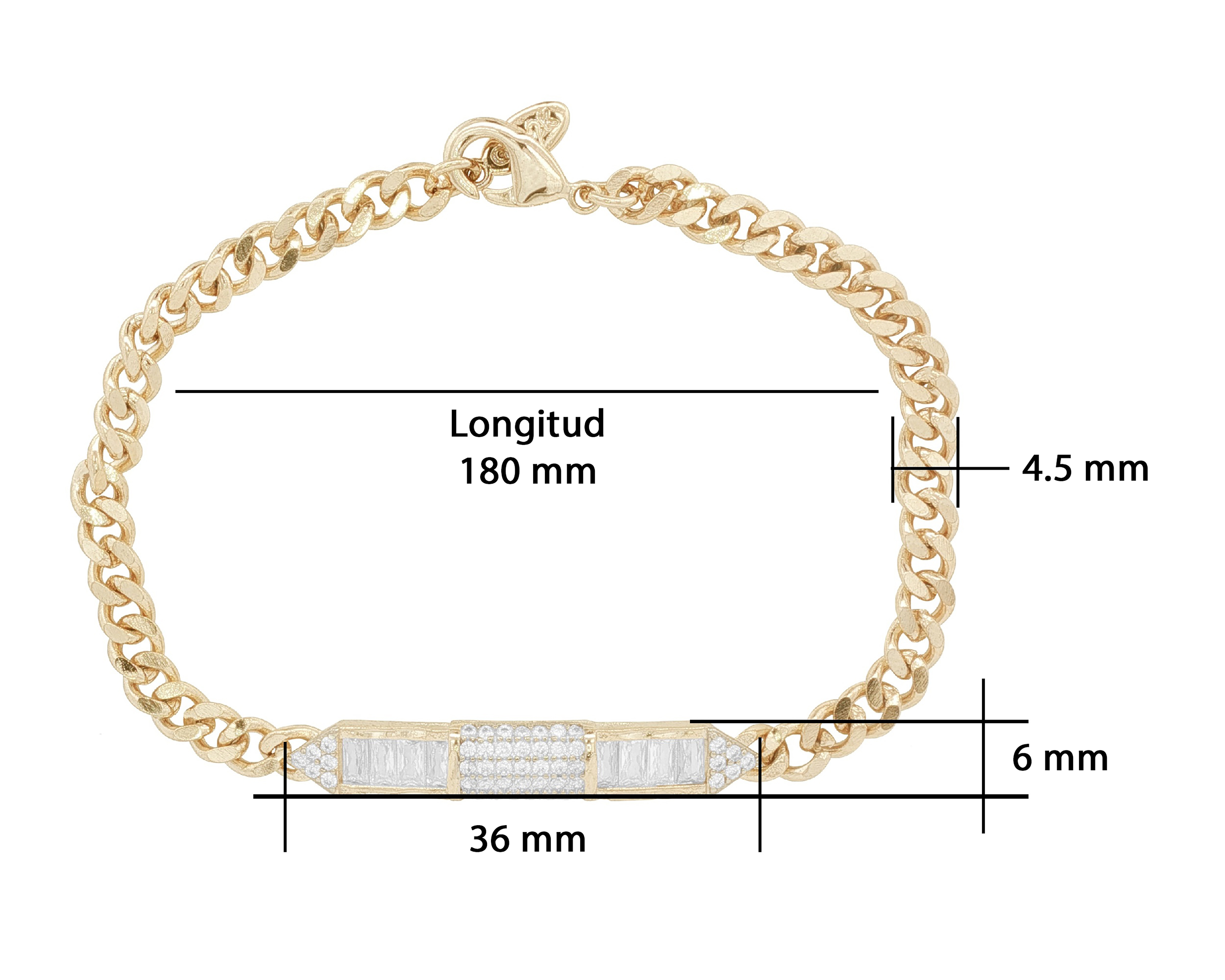 Foto 6 | Foto 6 | Pulsera Chapa de Oro Sentimientos