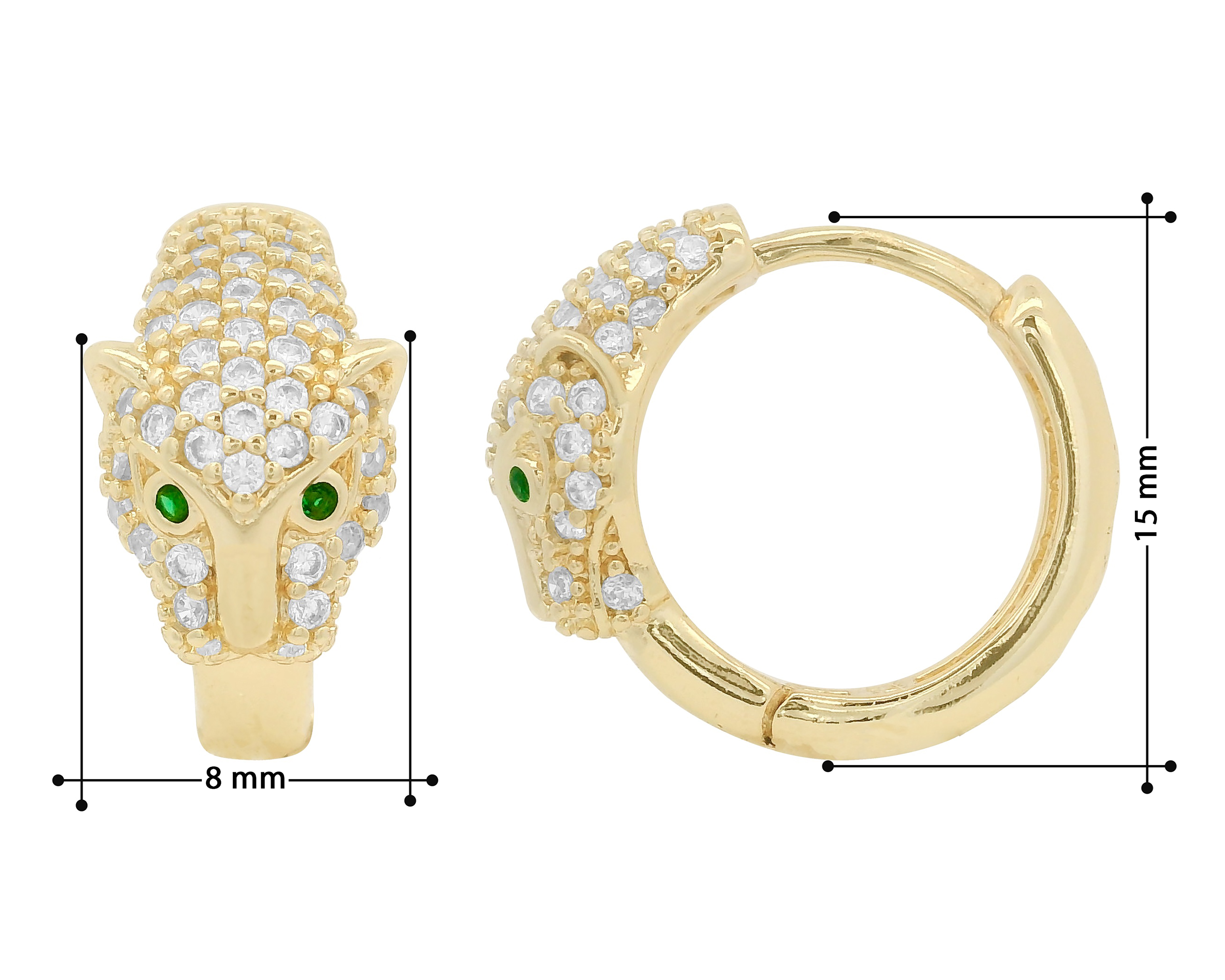 Foto 5 | Foto 5 | Aretes Chapa de Oro Sentimientos