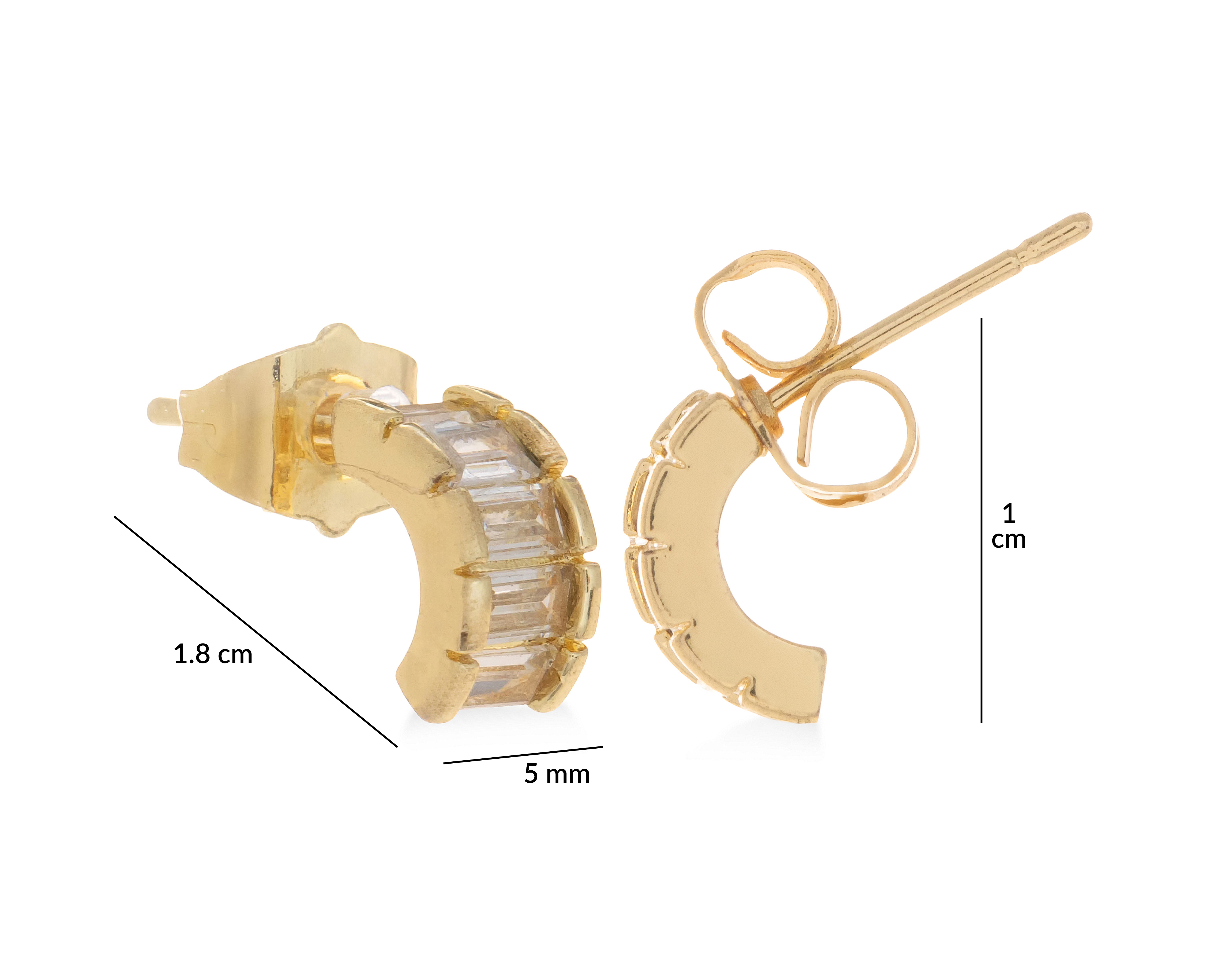 Foto 5 pulgar | Foto 4 | Aretes Chapa de Oro Mashala