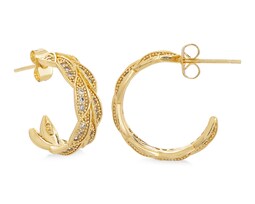 Aretes Chapa de Oro 18k Mashala