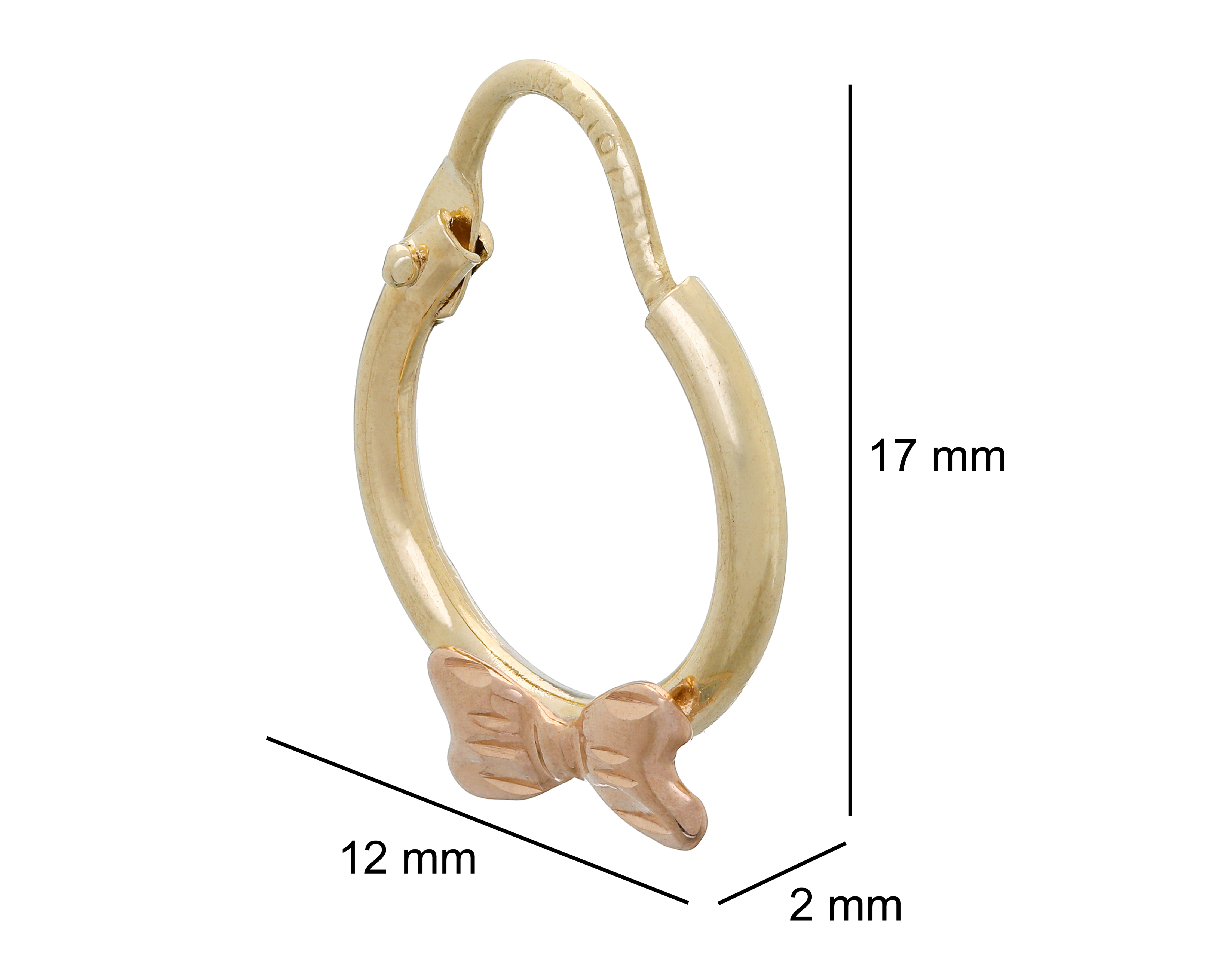 Foto 5 pulgar | Foto 4 | Arracada de Oro 10k Divikuo