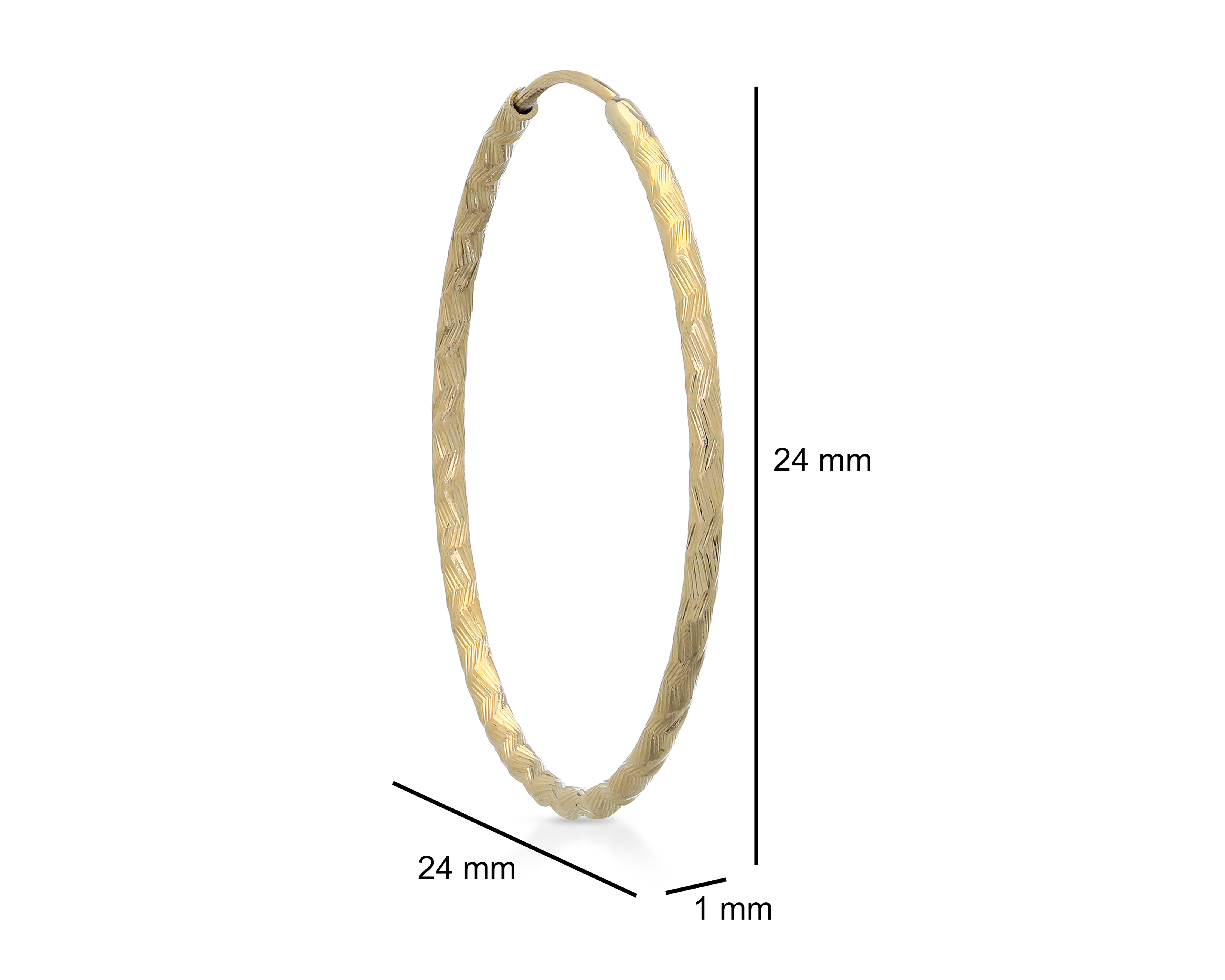 Foto 4 | Foto 4 | Arracadas Arilladas de Oro 10 Quilates Divkuo