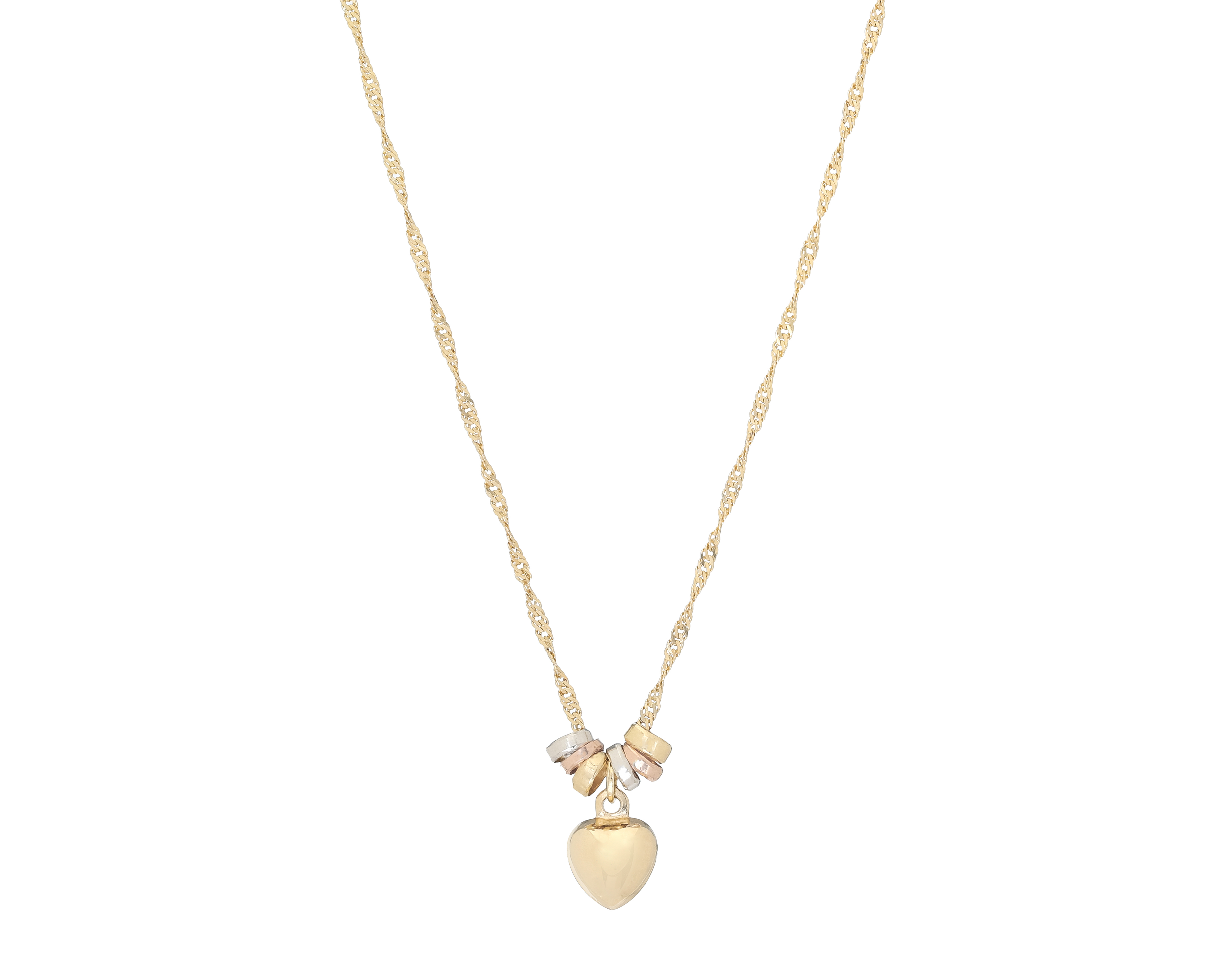 Foto 3 pulgar | Foto 2 | Gargantilla Corazón de Oro 10K Divkuo