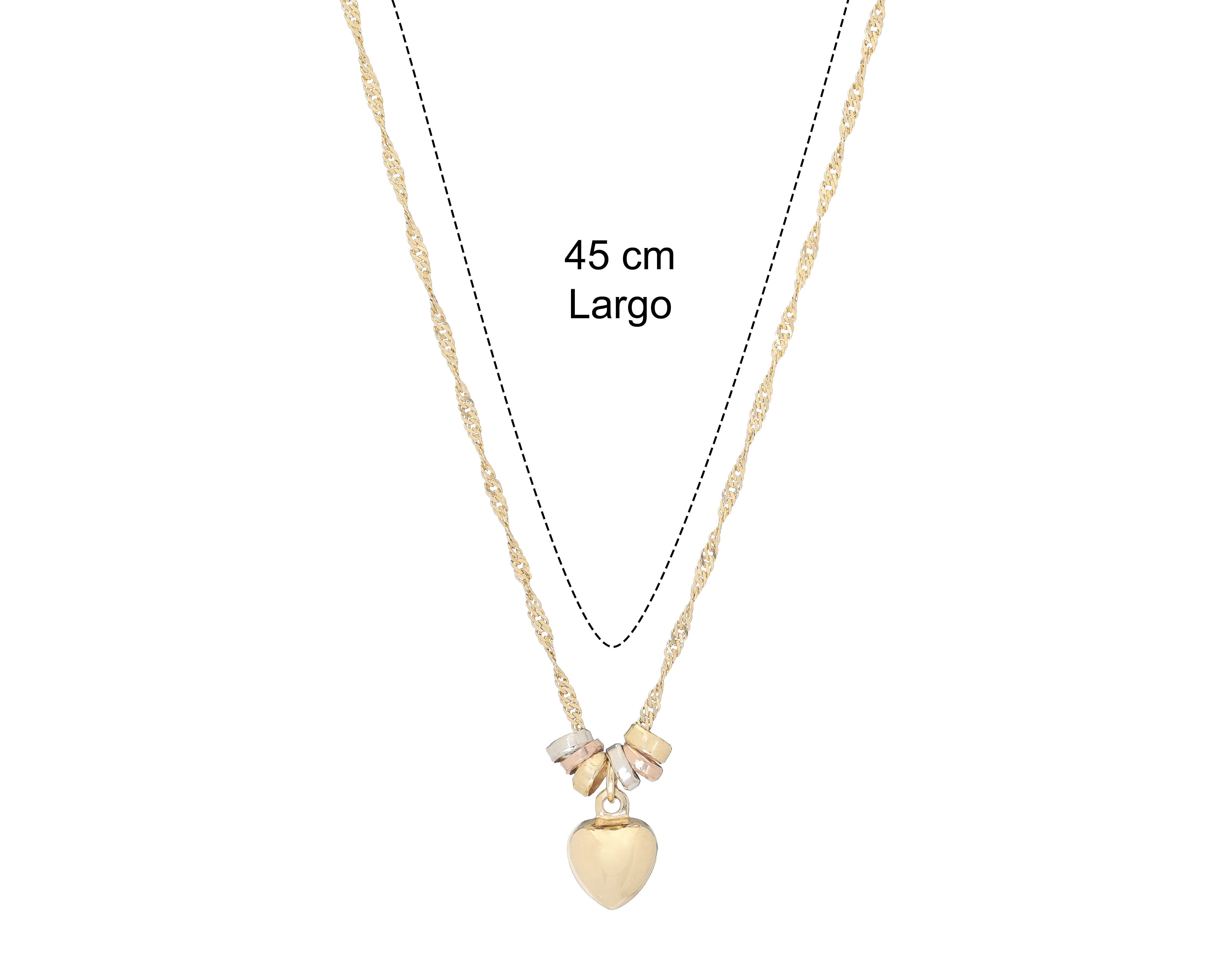 Foto 7 pulgar | Foto 6 | Gargantilla Corazón de Oro 10K Divkuo