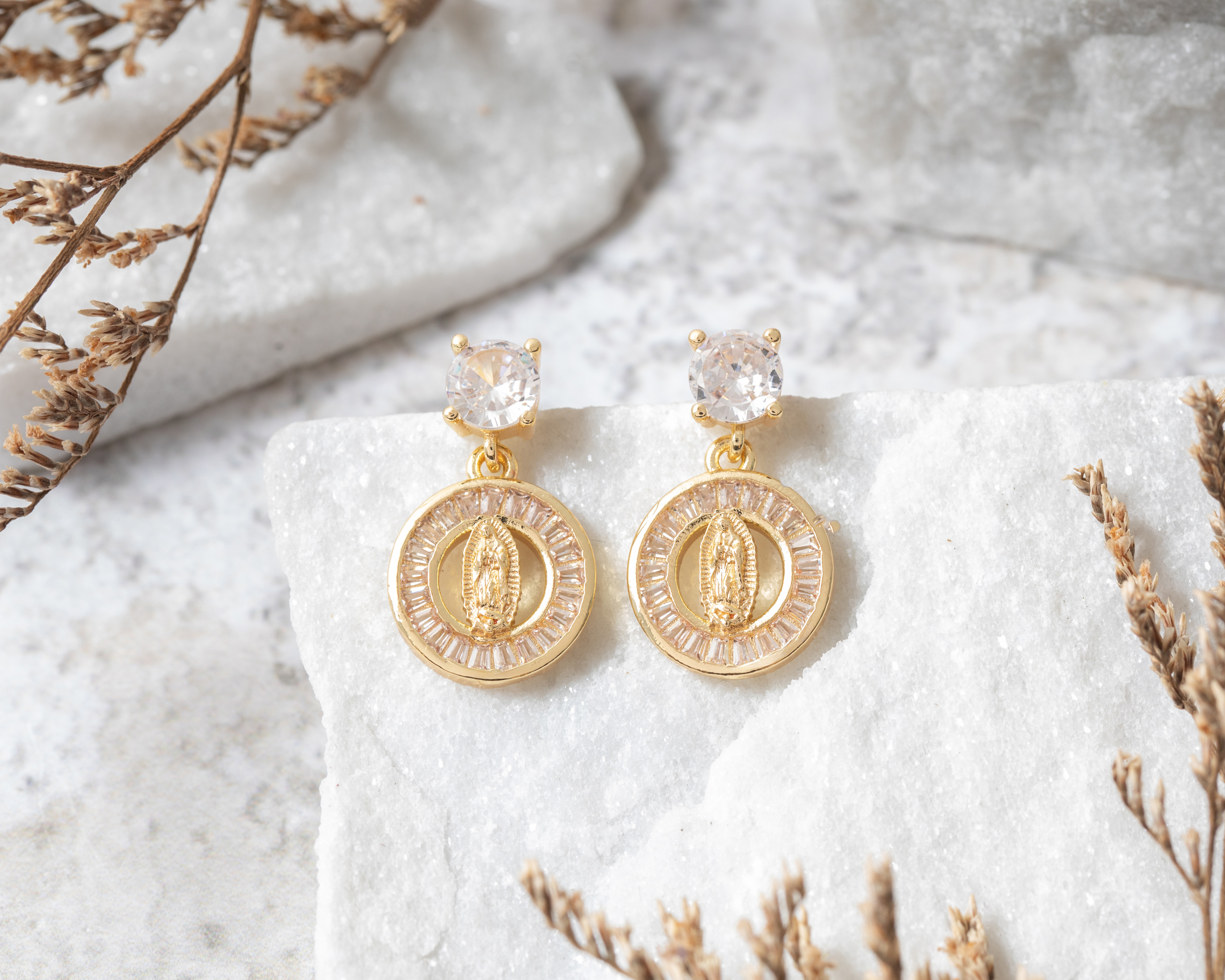 Foto 3 | Foto 3 | Aretes Chapa de Oro Sentimientos