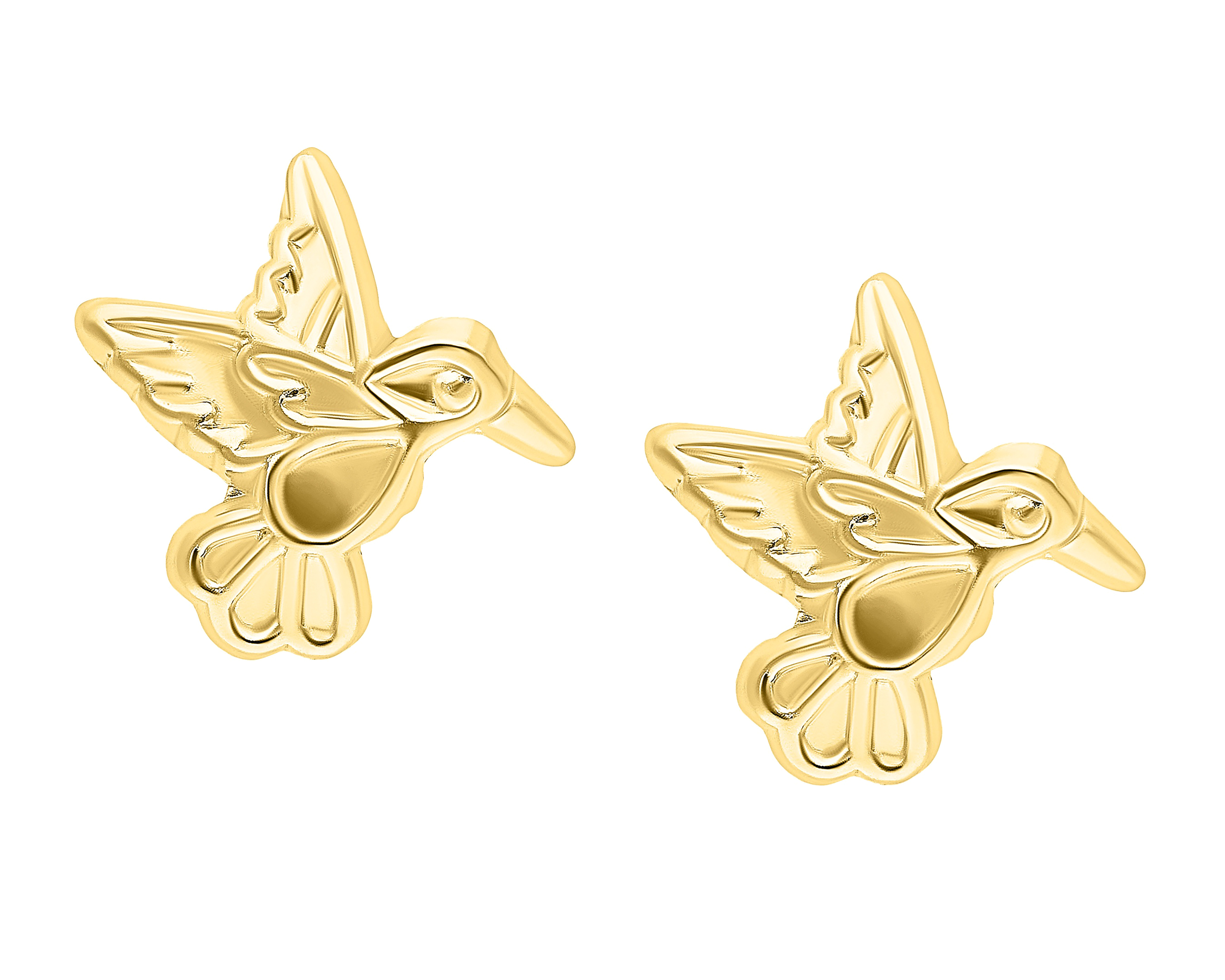 Foto 2 pulgar | Foto 1 | Broqueles de Oro 10k Sentimientos