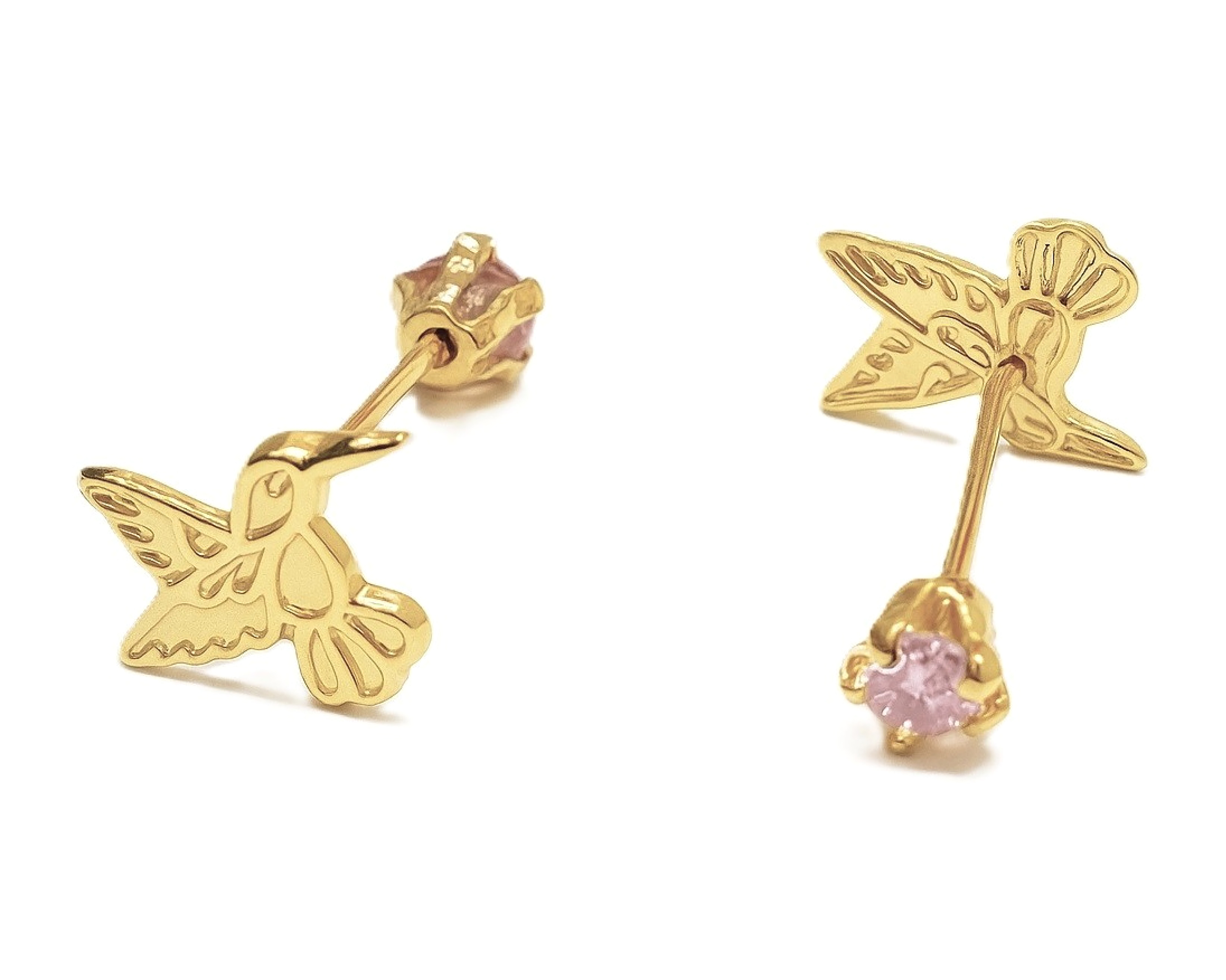 Foto 4 pulgar | Foto 3 | Broqueles de Oro 10k Sentimientos