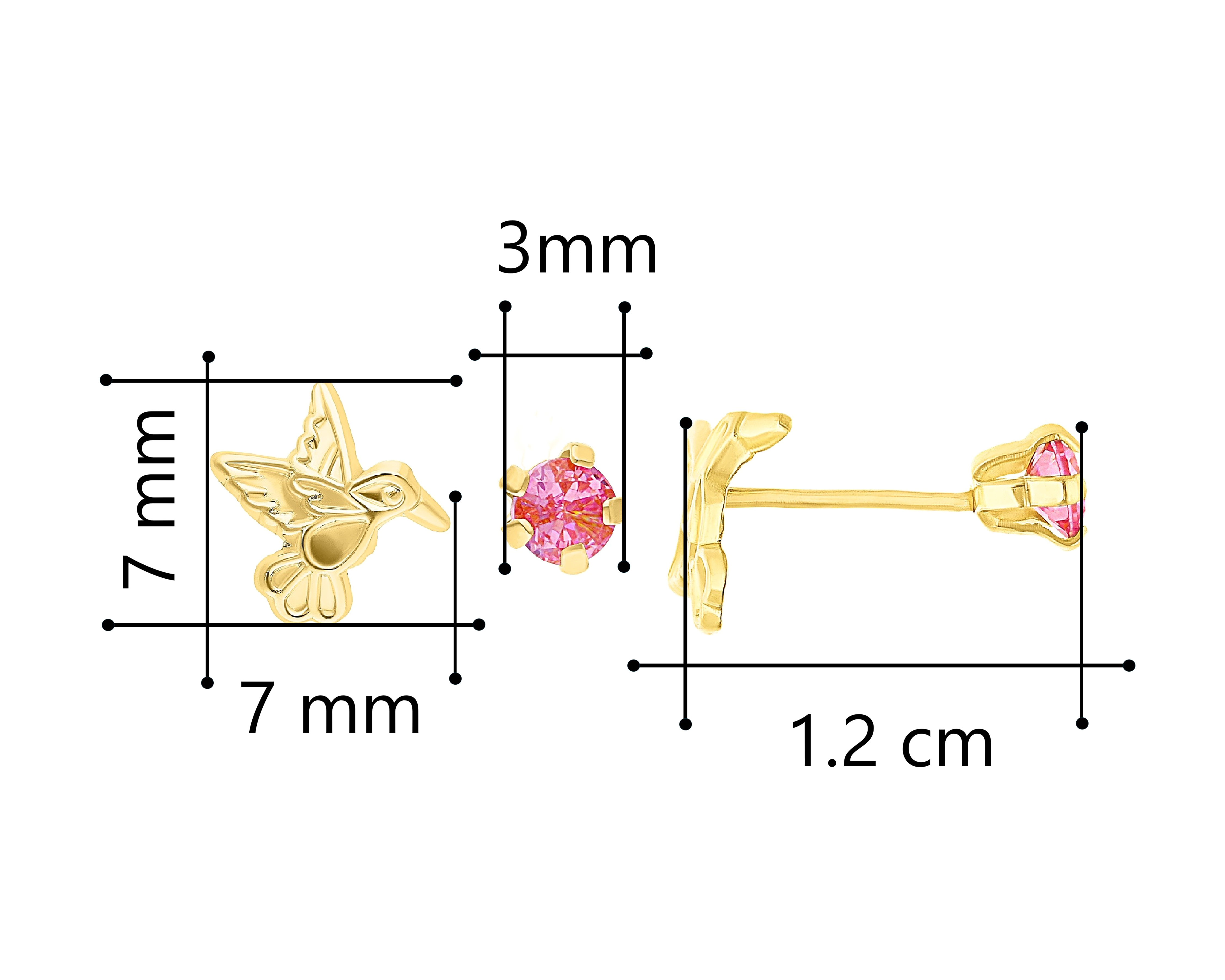Foto 5 | Foto 5 | Broqueles Colibrí de Oro 10k Sentimientos