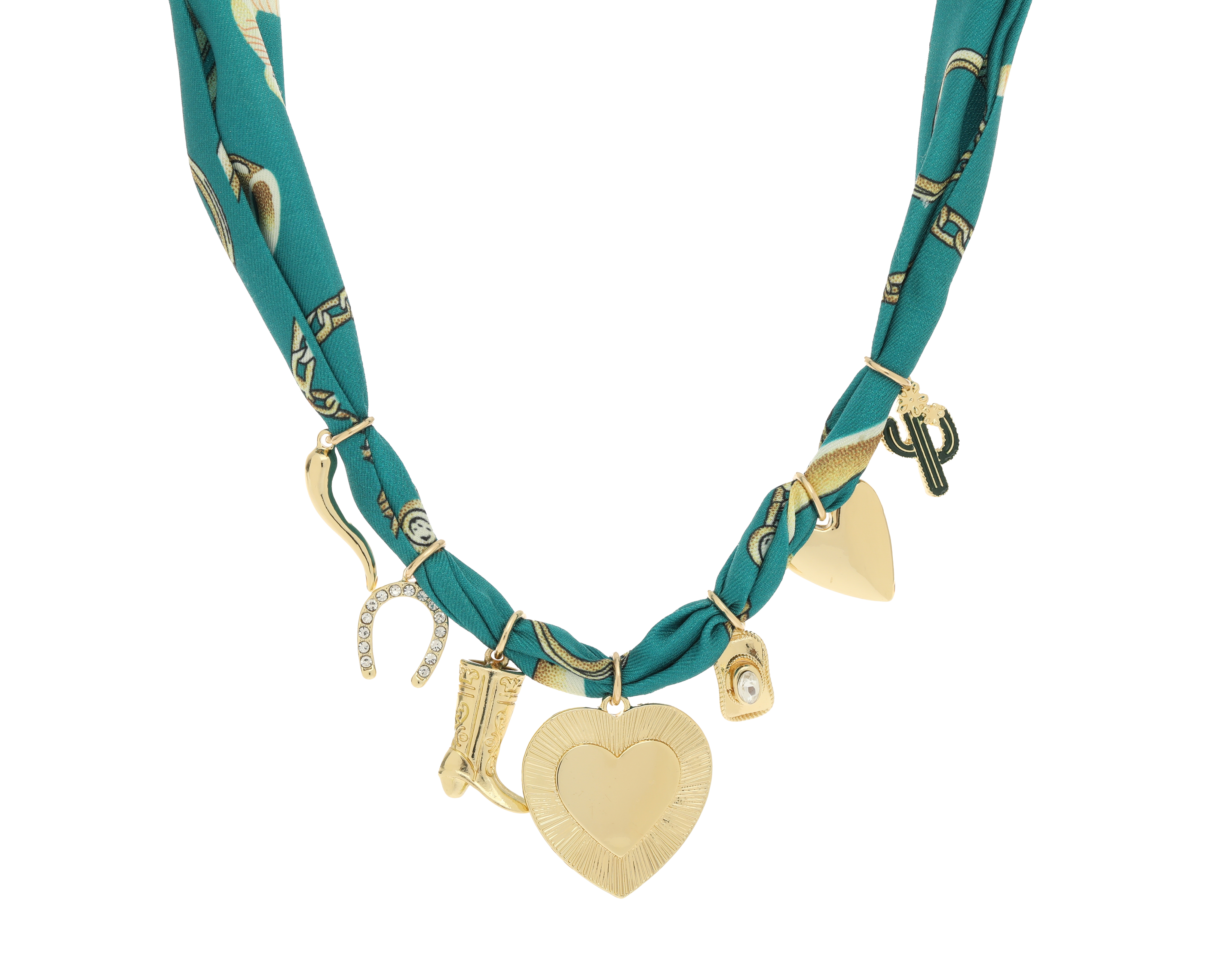 Foto 2 | Foto 2 | Collar de Seda By Adina Eden con Dijes en Chapa de Oro 14k