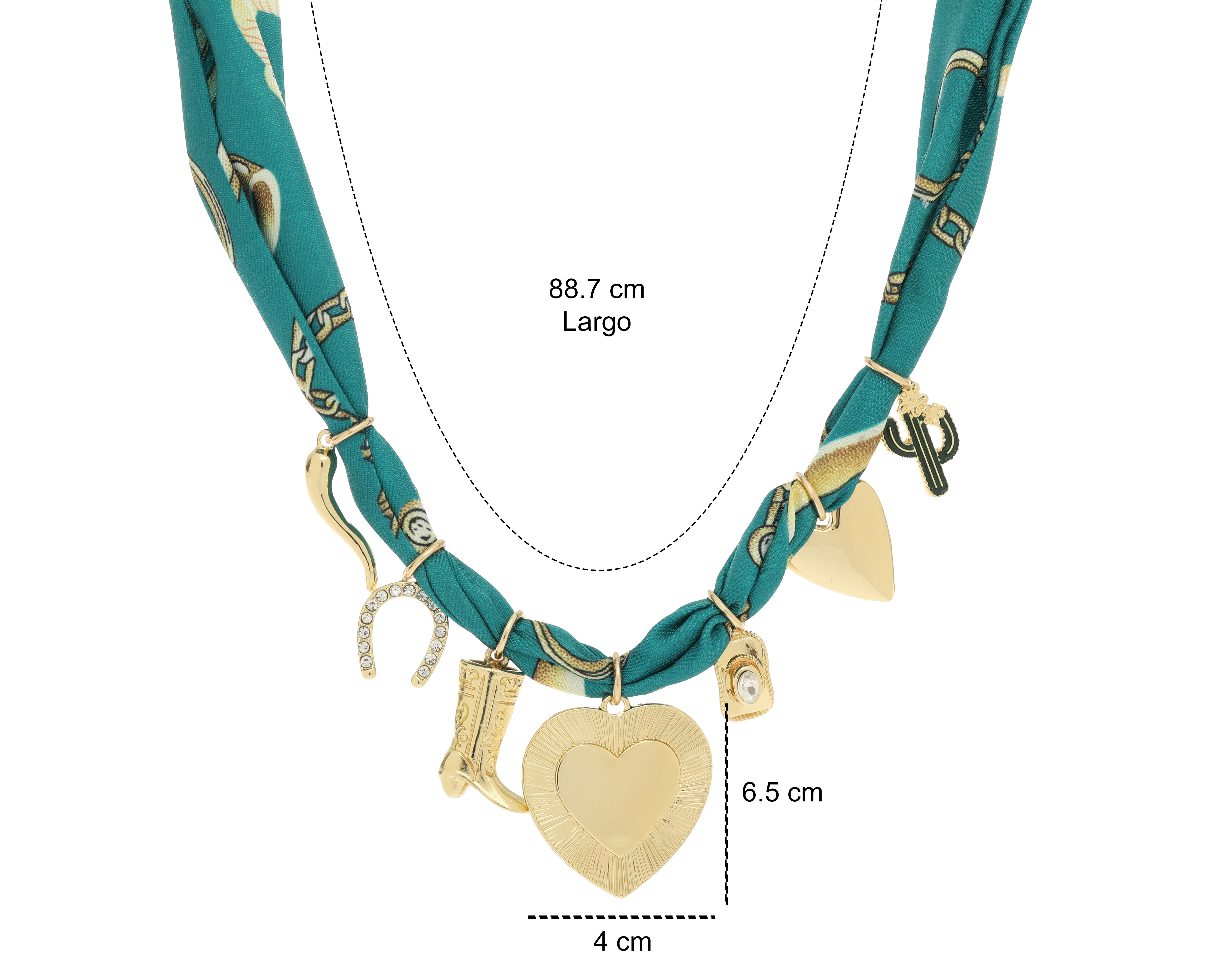 Foto 6 | Foto 6 | Collar de Seda By Adina Eden con Dijes en Chapa de Oro 14k