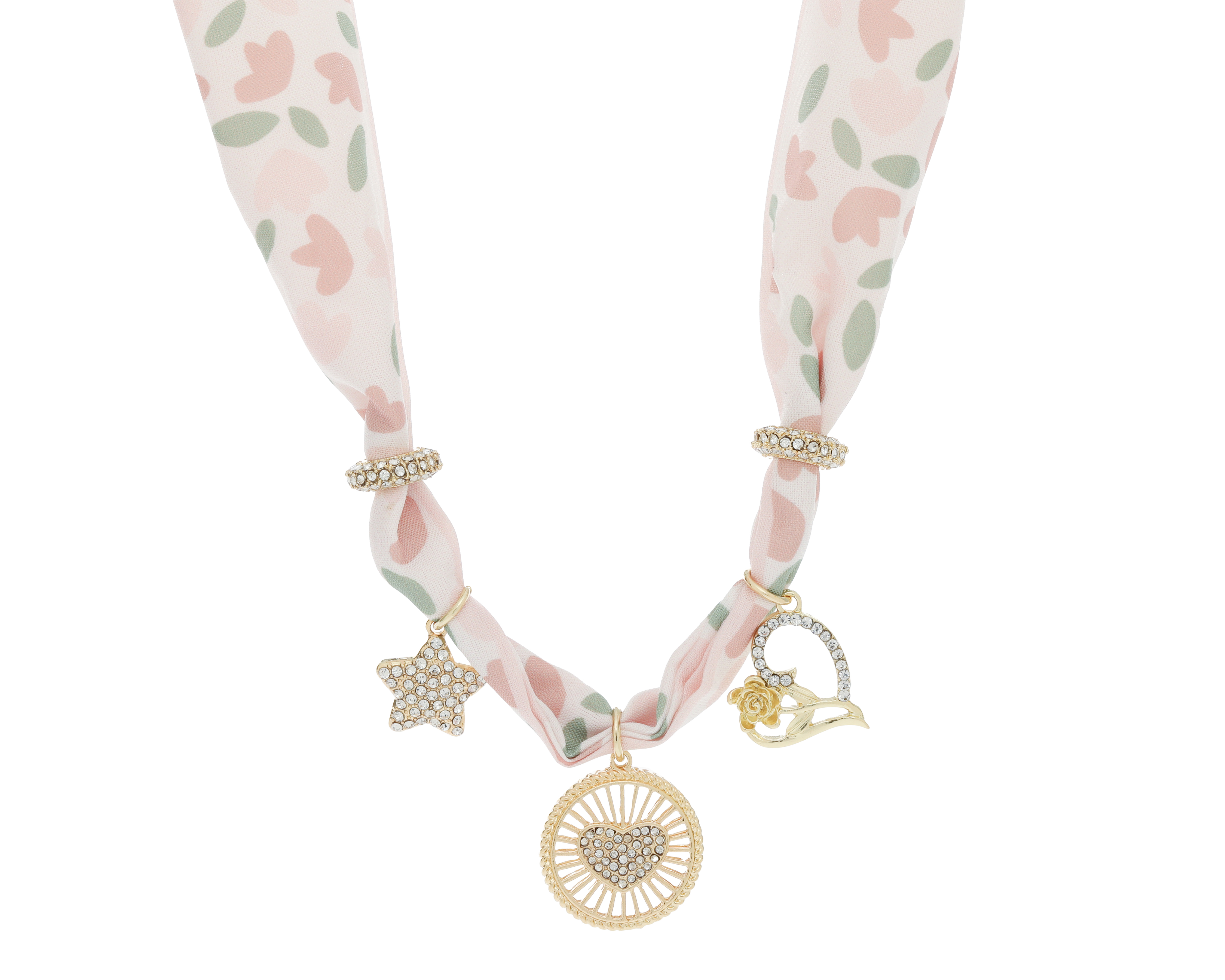 Foto 2 | Foto 2 | Collar de Seda By Adina Eden con Dijes en Chapa de Oro 14k