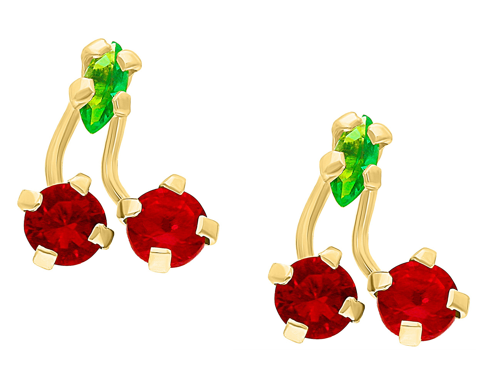 Broqueles Cereza de Oro 10k Sentimientos