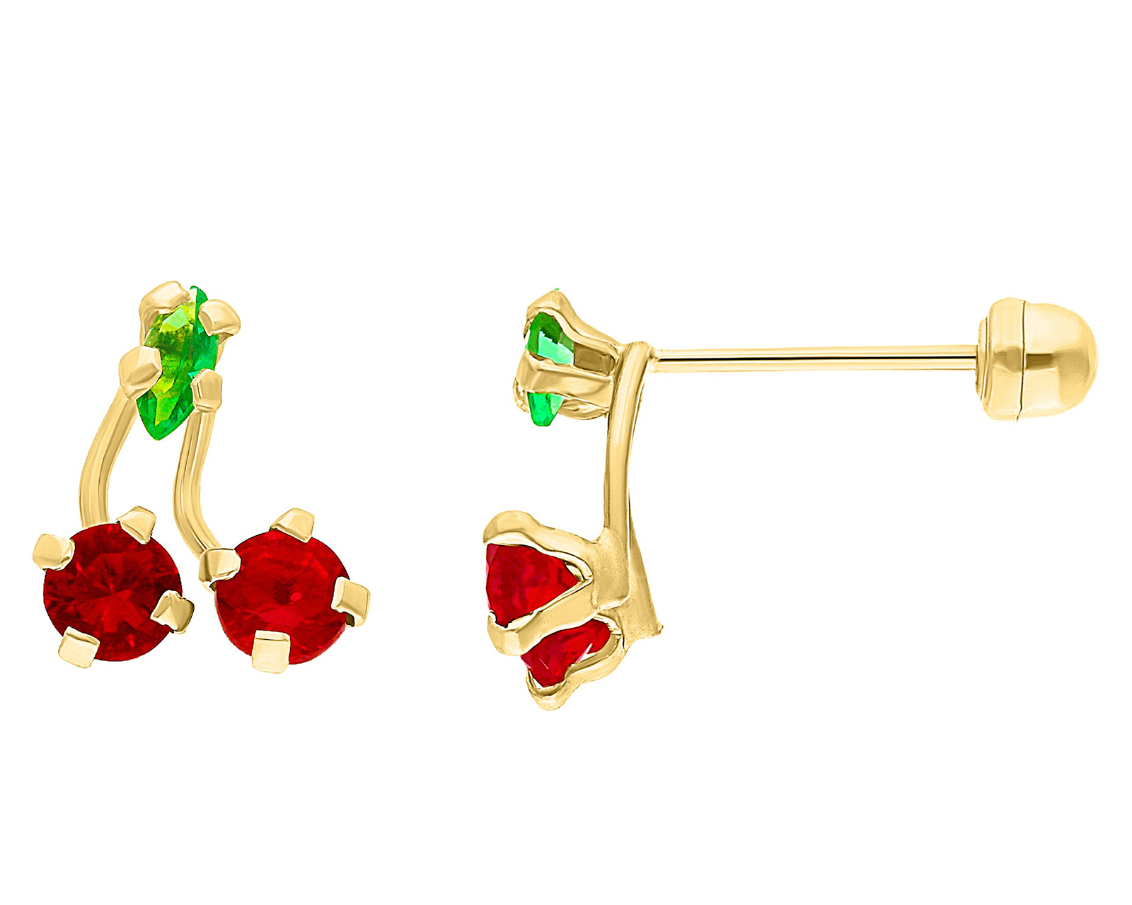 Foto 3 pulgar | Foto 2 | Broqueles Cereza de Oro 10k Sentimientos