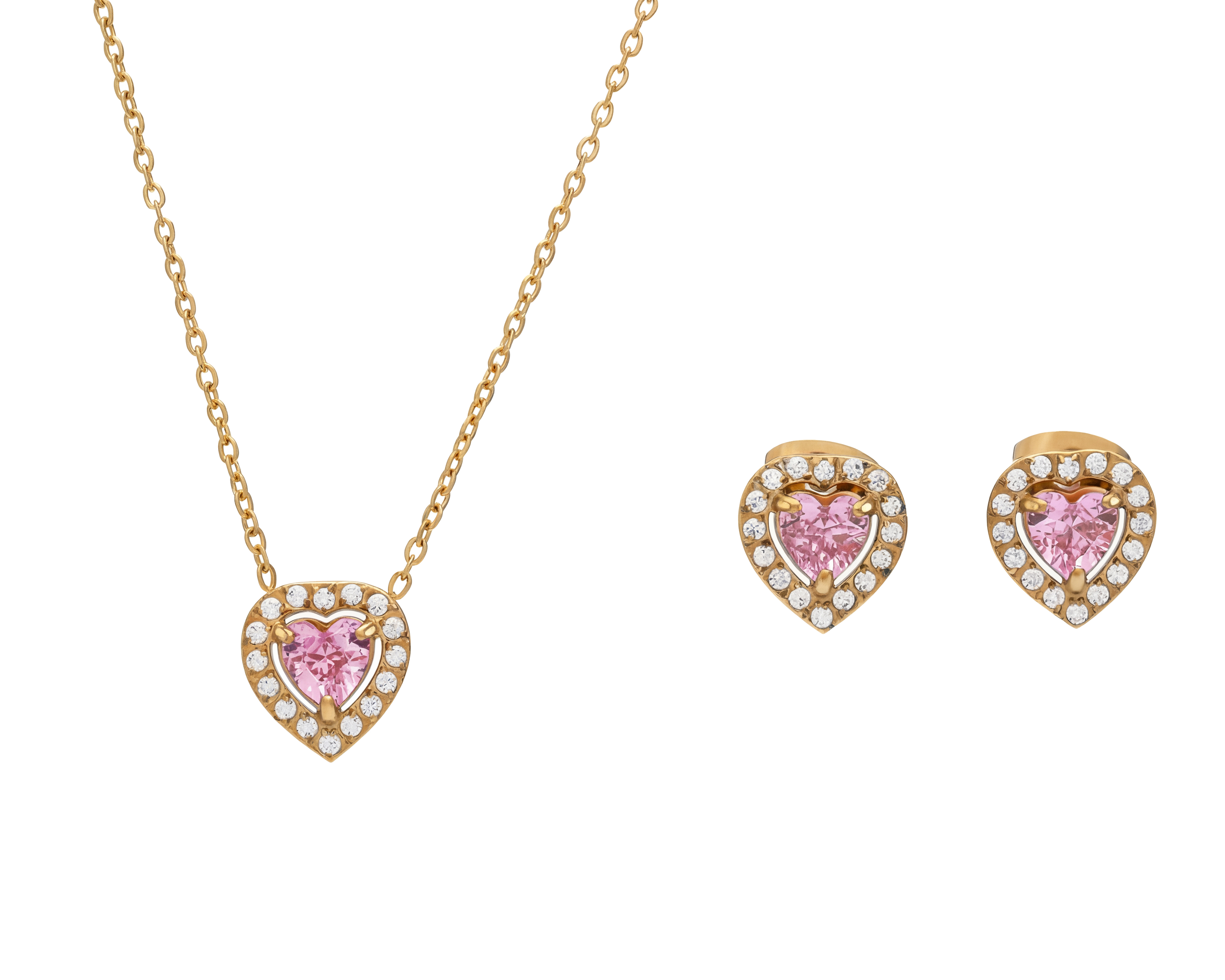 Foto 2 pulgar | Foto 1 | Collar y Aretes de Acero Inoxidable 2 Piezas