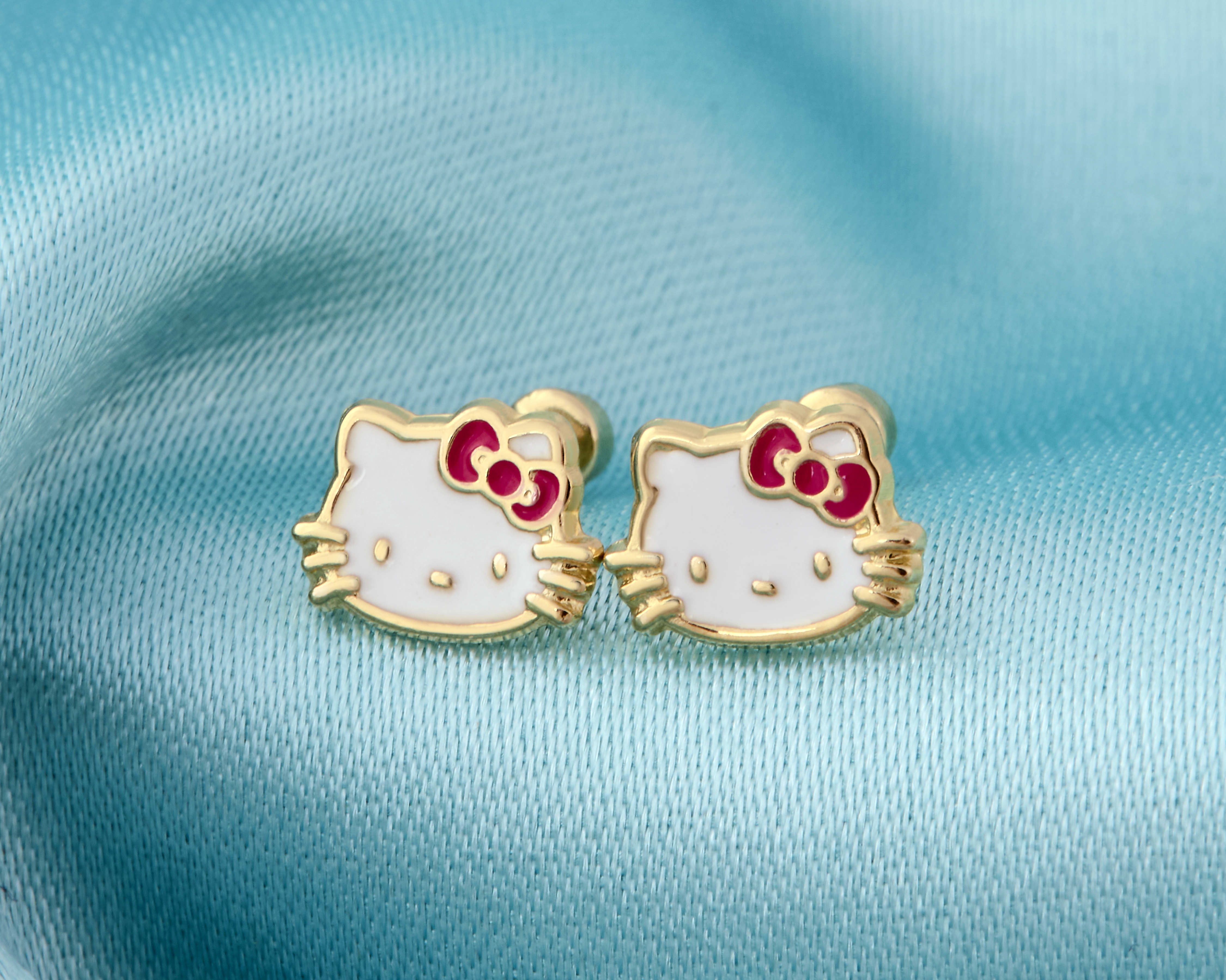 Foto 4 pulgar | Foto 3 | Broqueles de Oro 10k Hello Kitty