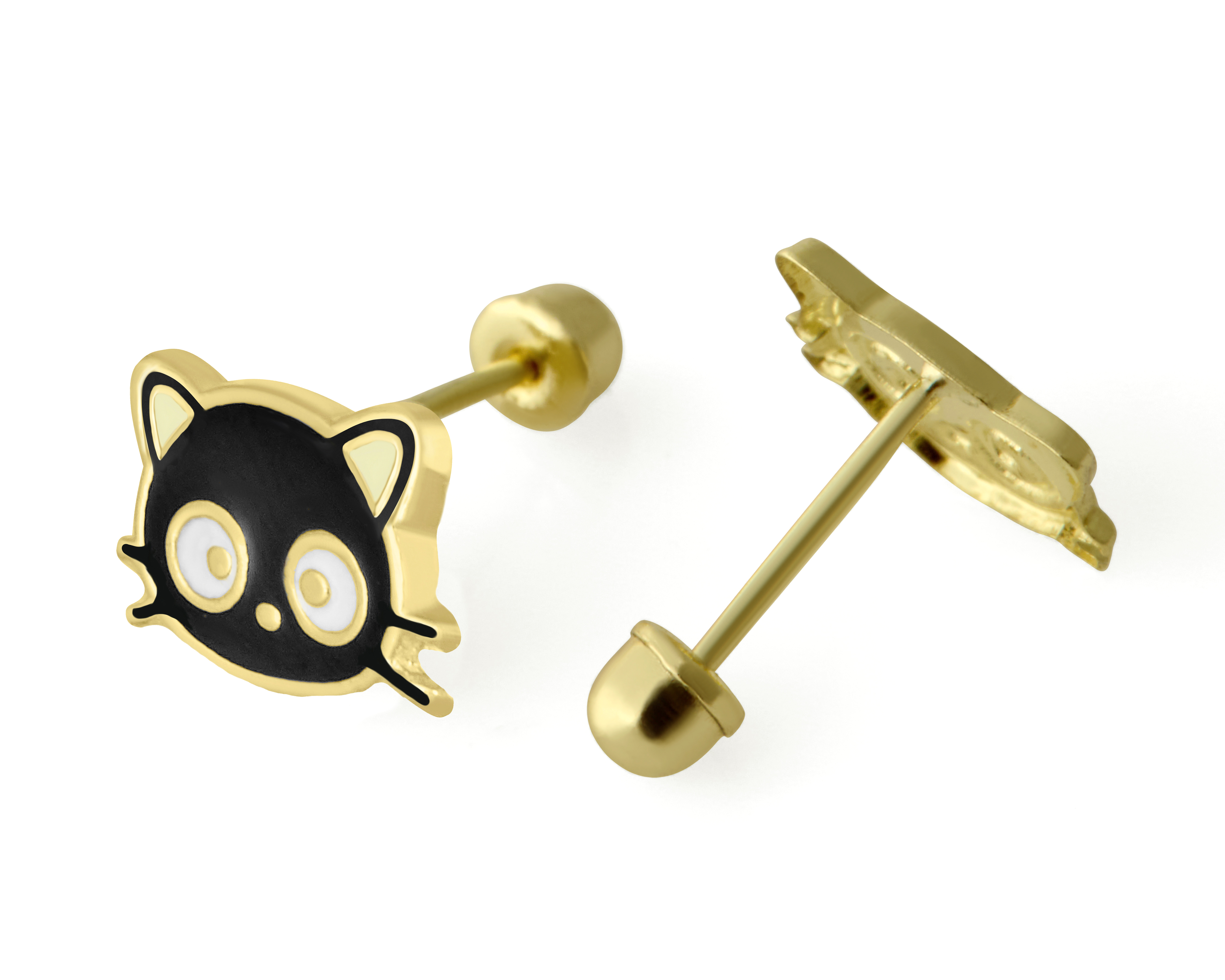 Foto 3 pulgar | Foto 2 | Broqueles de Oro 10K Chococat