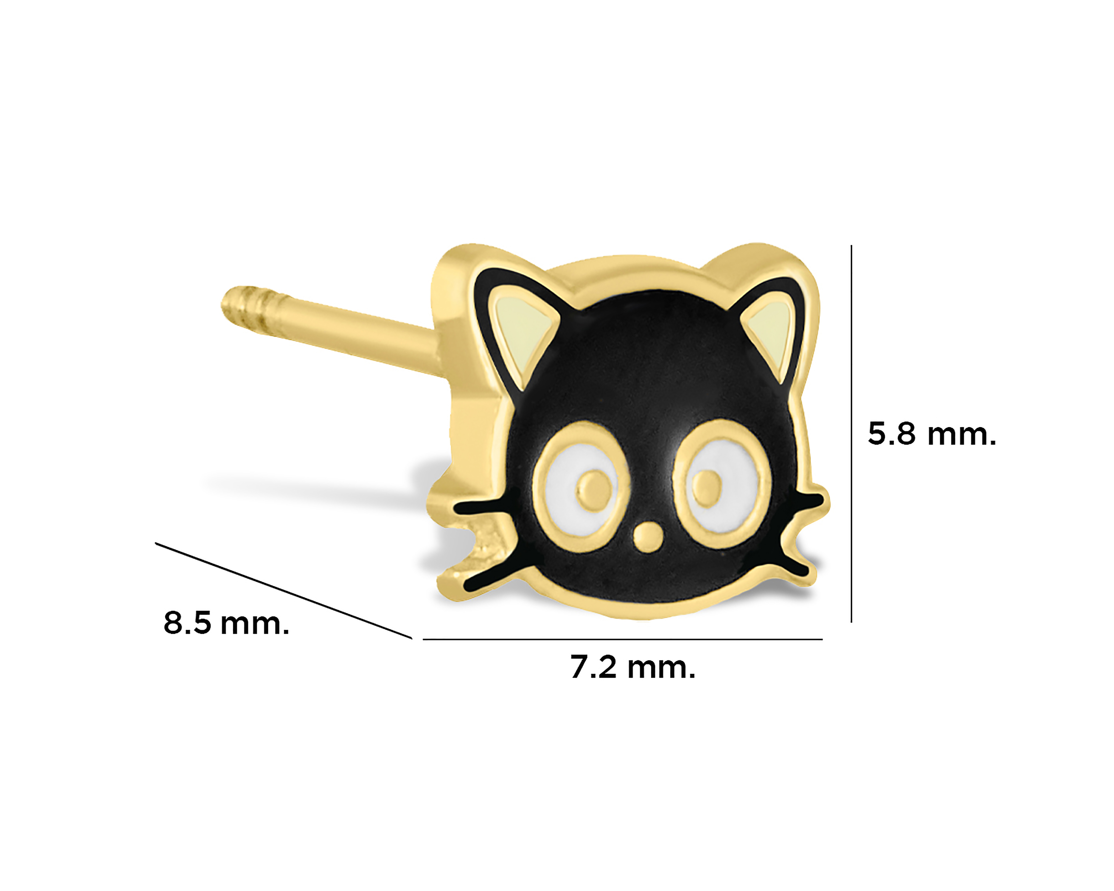 Foto 5 pulgar | Foto 4 | Broqueles de Oro 10K Chococat