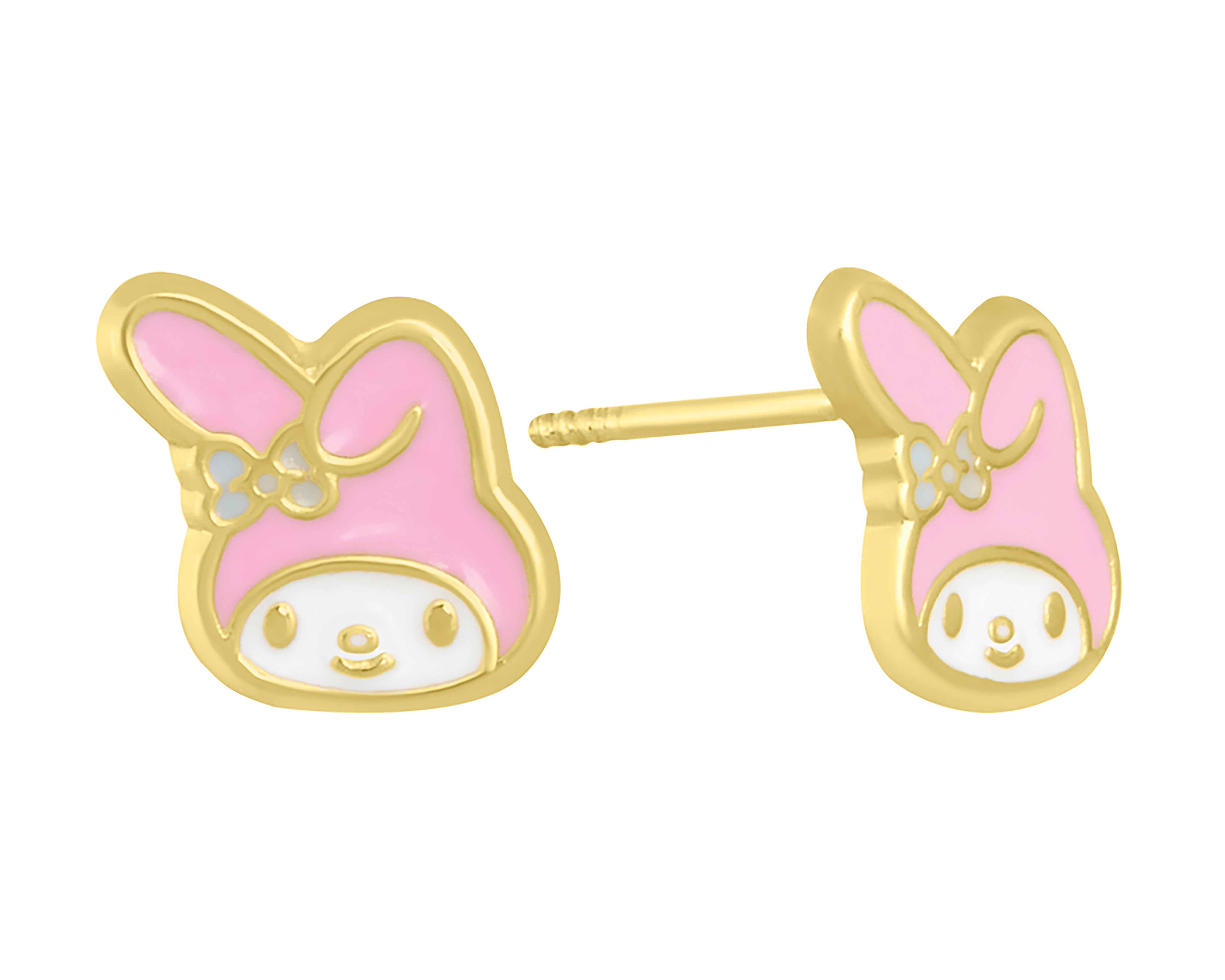 Foto 2 pulgar | Foto 1 | Aretes My Melody de Oro 10K Hello Kitty