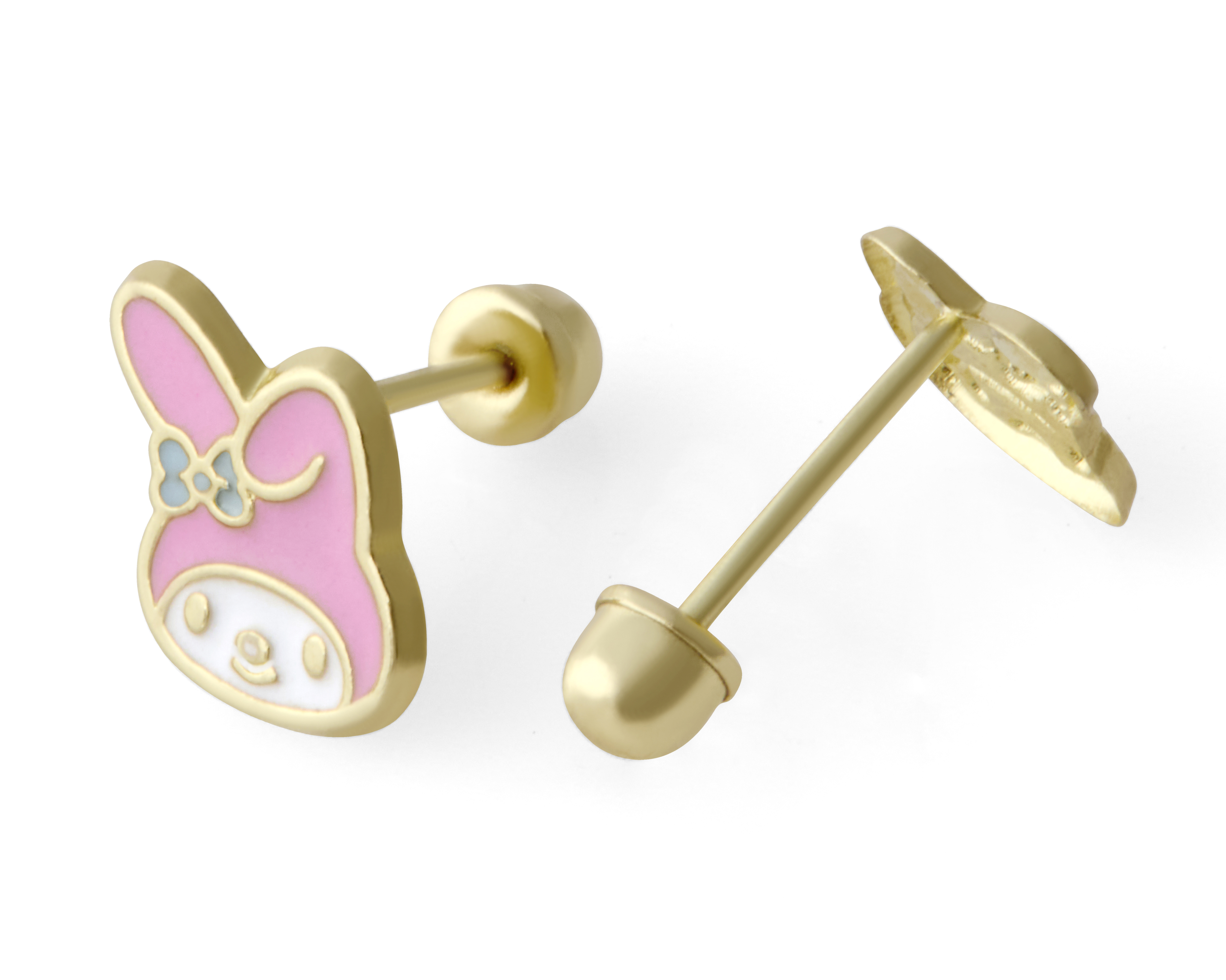 Foto 3 pulgar | Foto 2 | Aretes My Melody de Oro 10K Hello Kitty