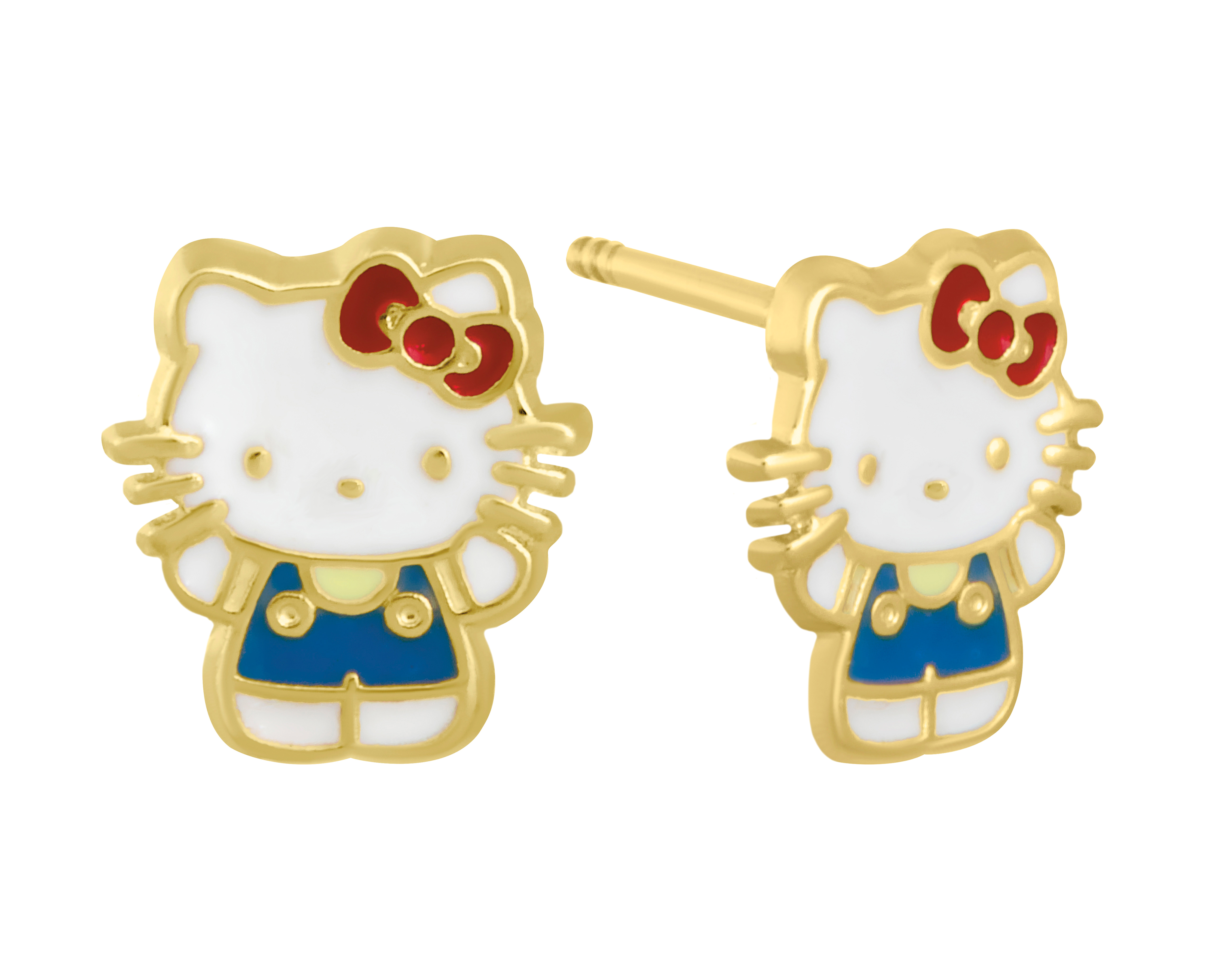 Broqueles de Oro 10k Hello Kitty