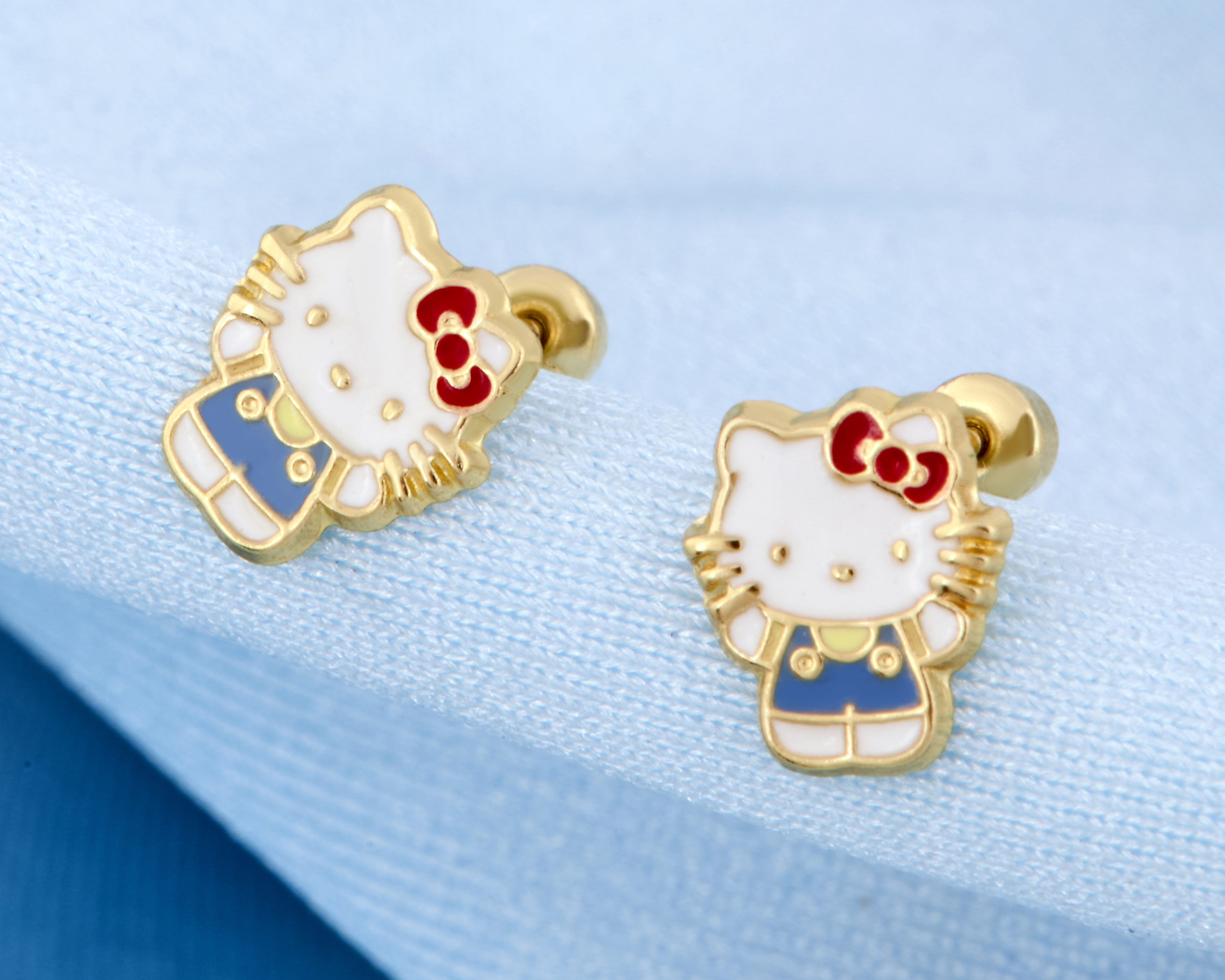 Foto 4 pulgar | Foto 3 | Broqueles de Oro 10k Hello Kitty