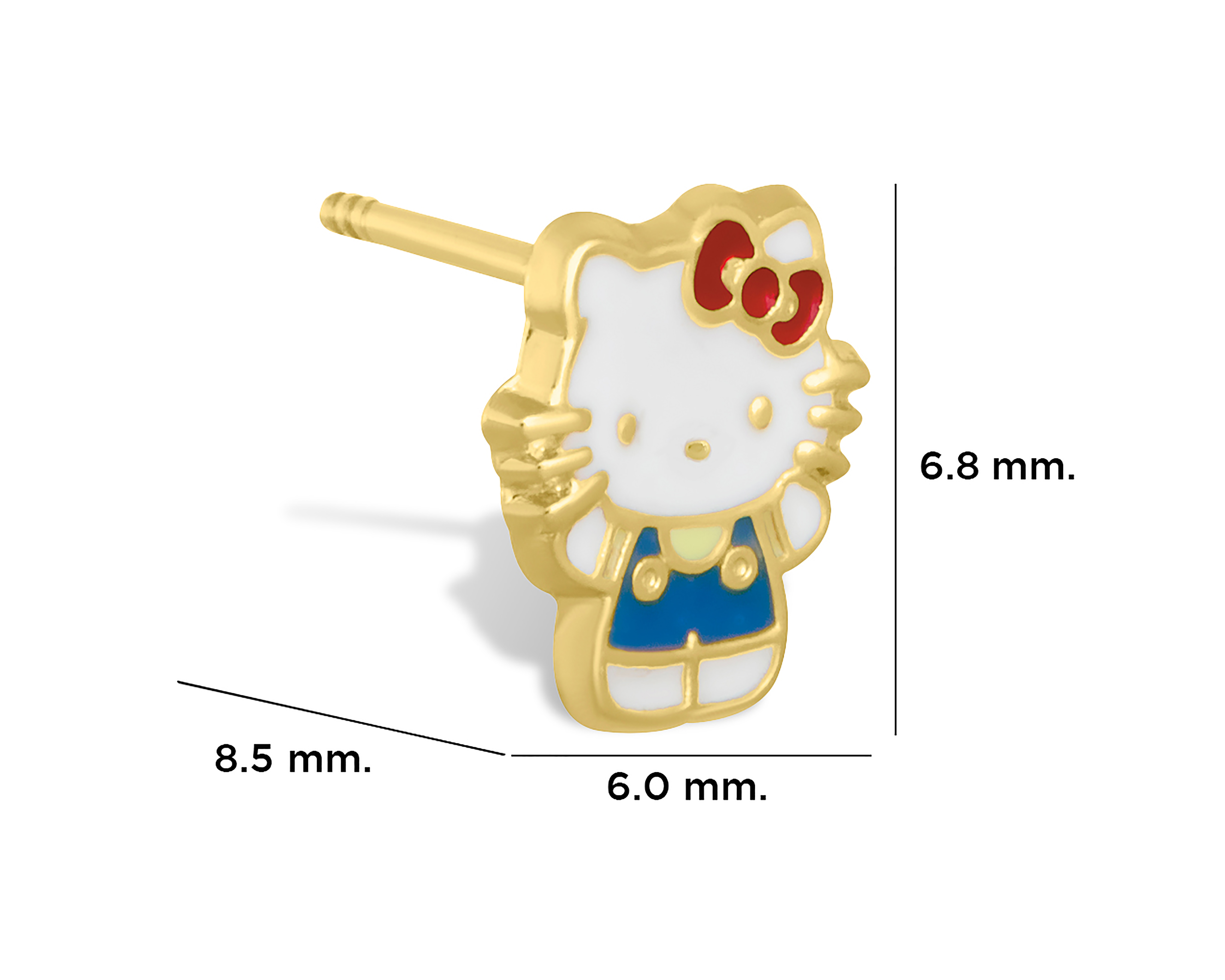 Foto 4 | Foto 4 | Broqueles de Oro 10k Hello Kitty