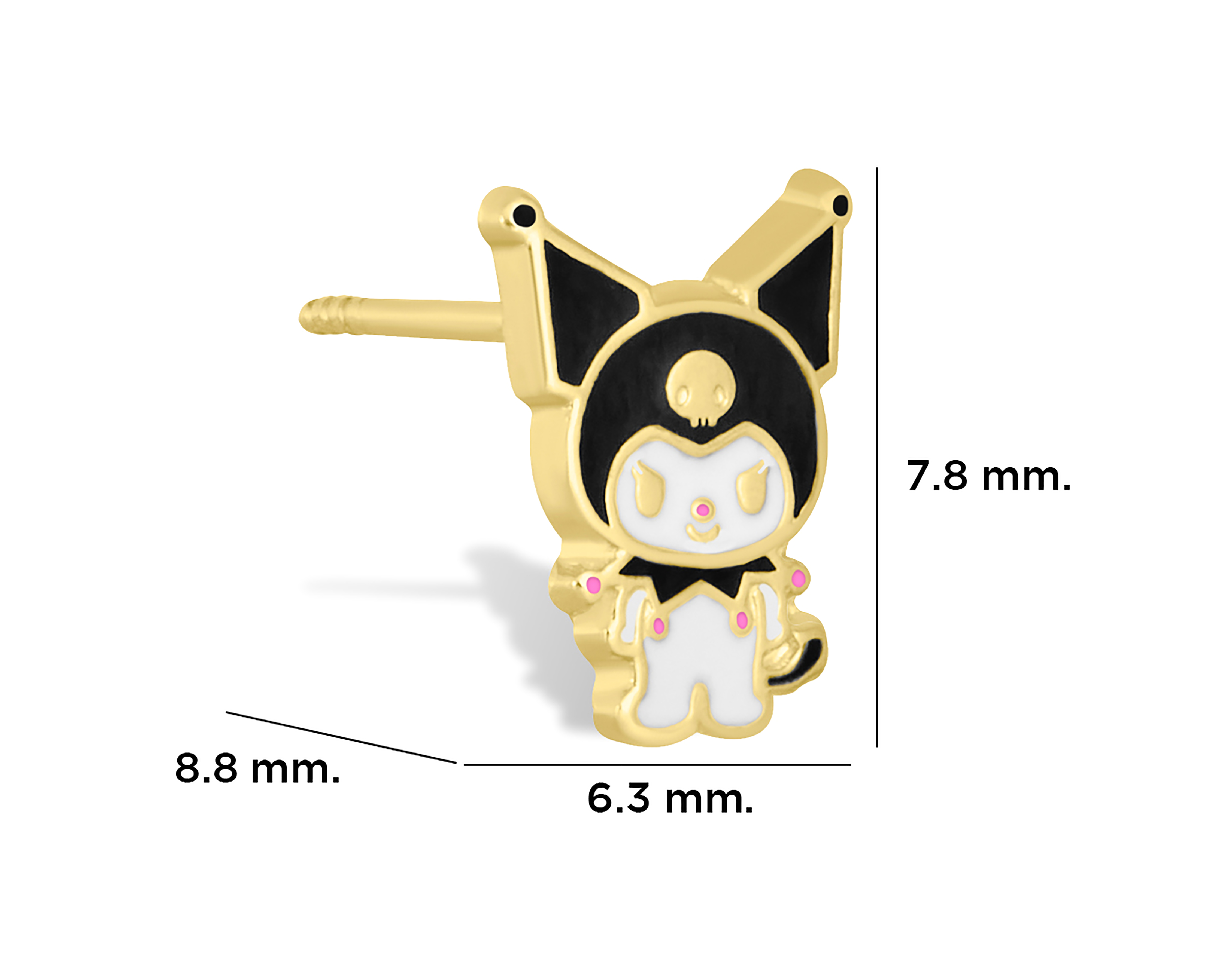 Foto 6 pulgar | Foto 5 | Broqueles de Oro 10k Hello Kitty