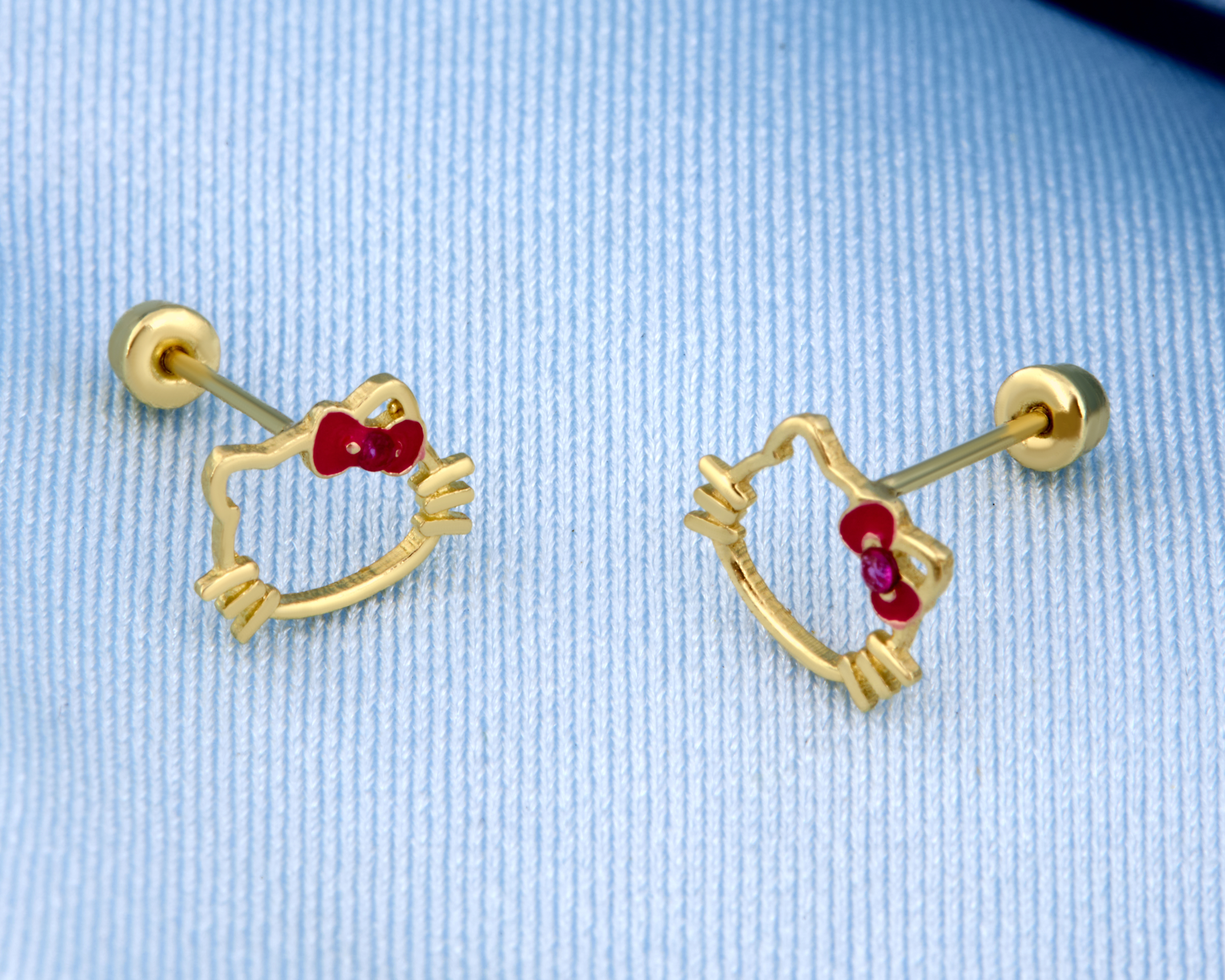 Foto 4 pulgar | Foto 3 | Broqueles de Oro 10K Hello Kitty