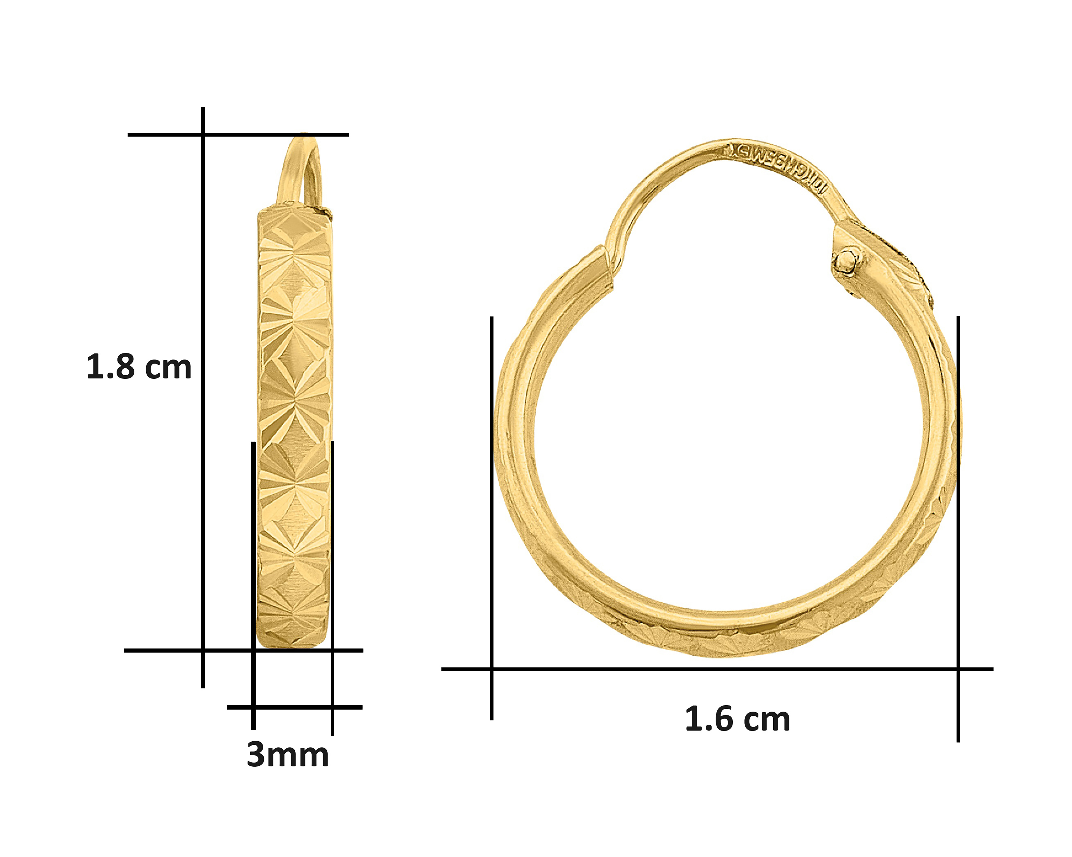Foto 6 | Foto 6 | Arracadas de Oro 10K Sentimientos