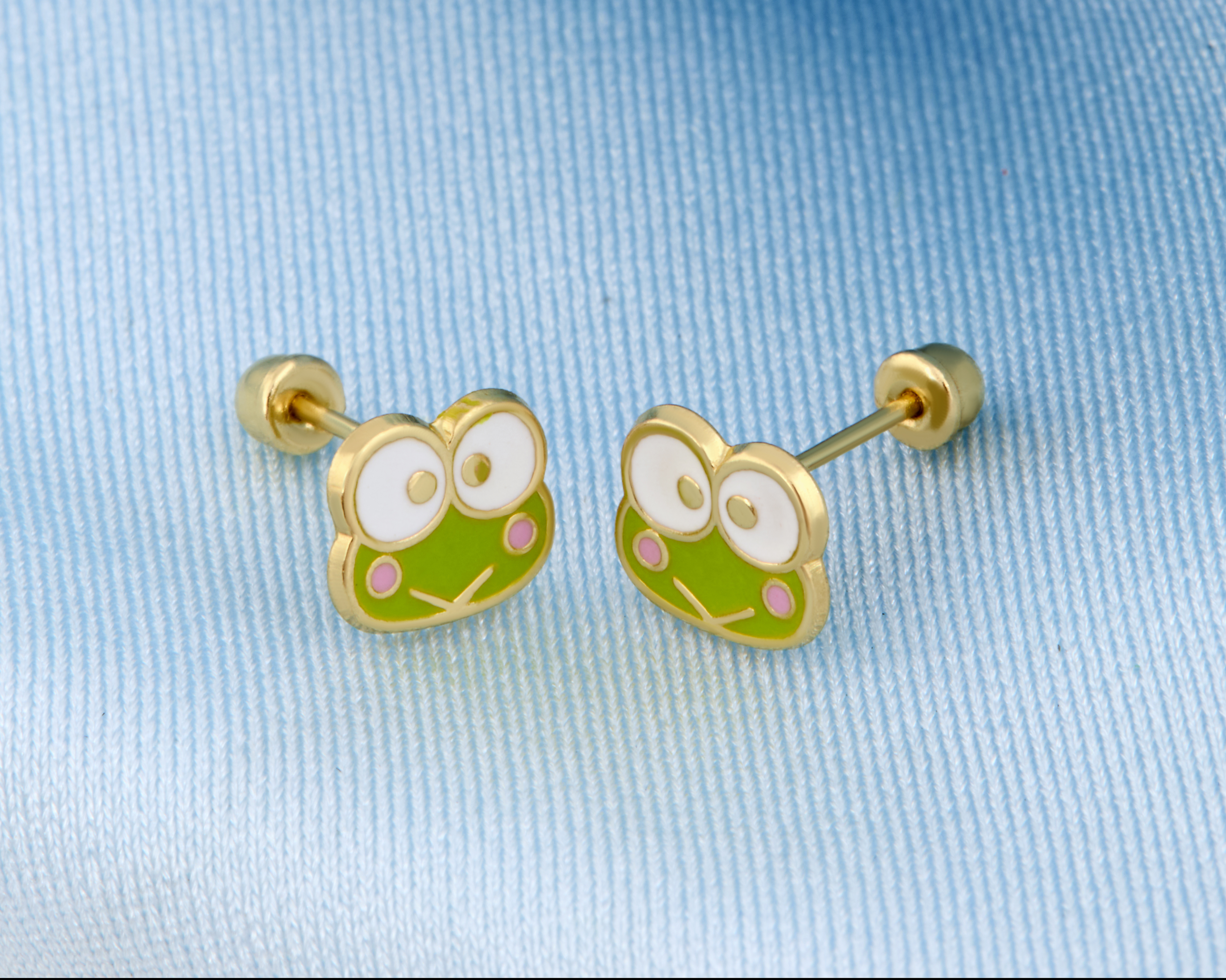 Foto 4 pulgar | Foto 3 | Broqueles Keroppi de Oro 10k Hello Kitty