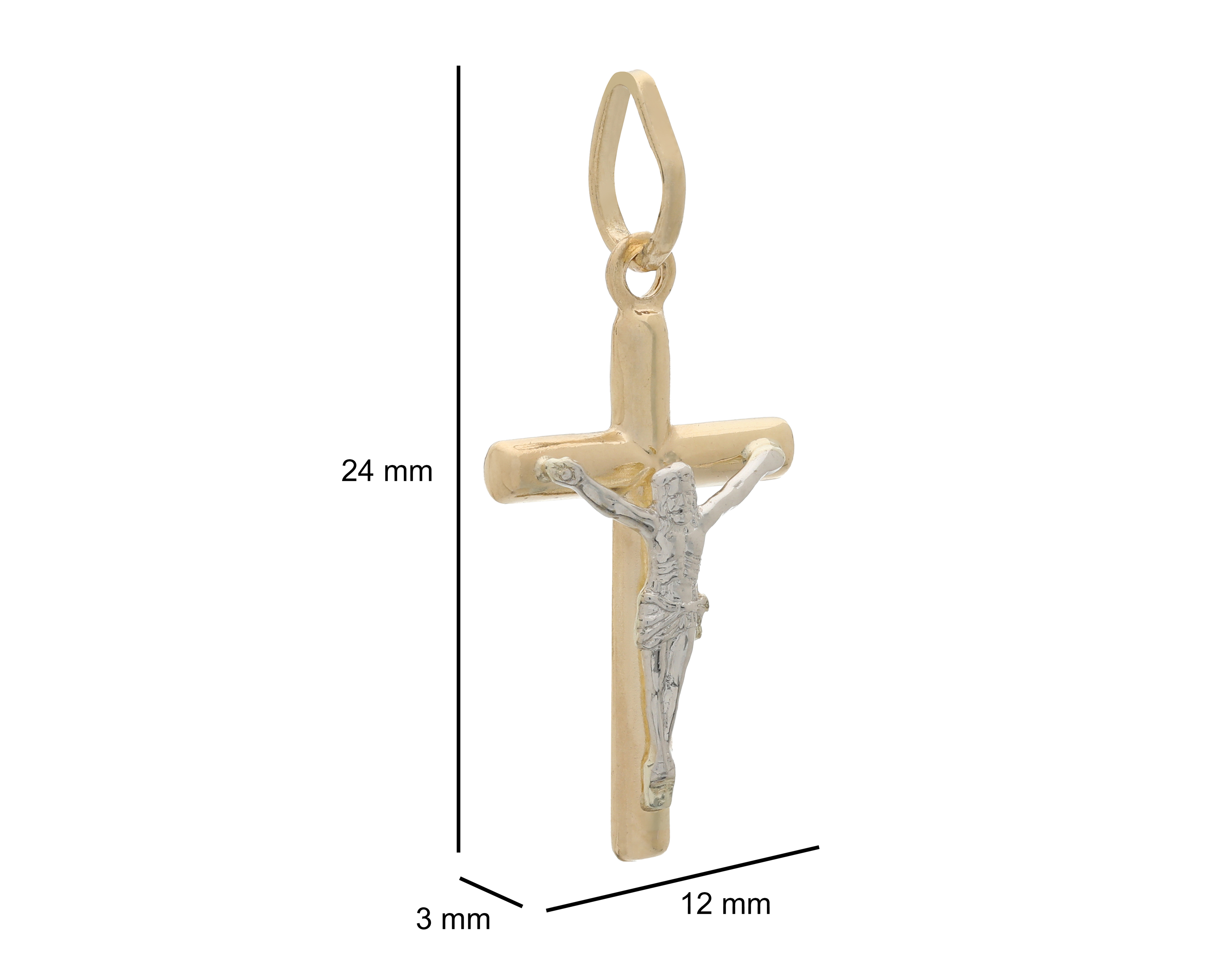 Foto 6 pulgar | Foto 5 | Dije Crucifijo de Oro 10k Divikuo