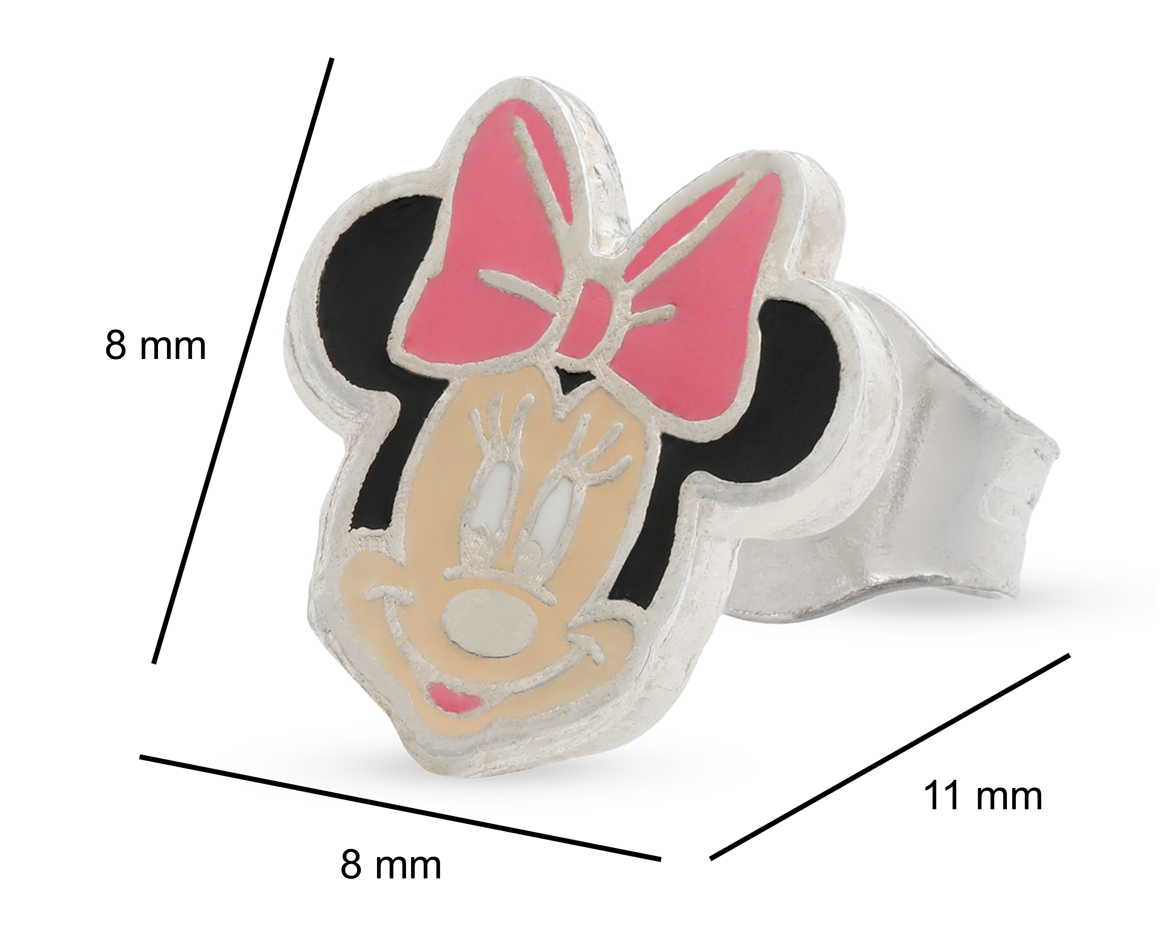 Foto 5 pulgar | Foto 4 | Broqueles Minnie Mouse de Plata Disney