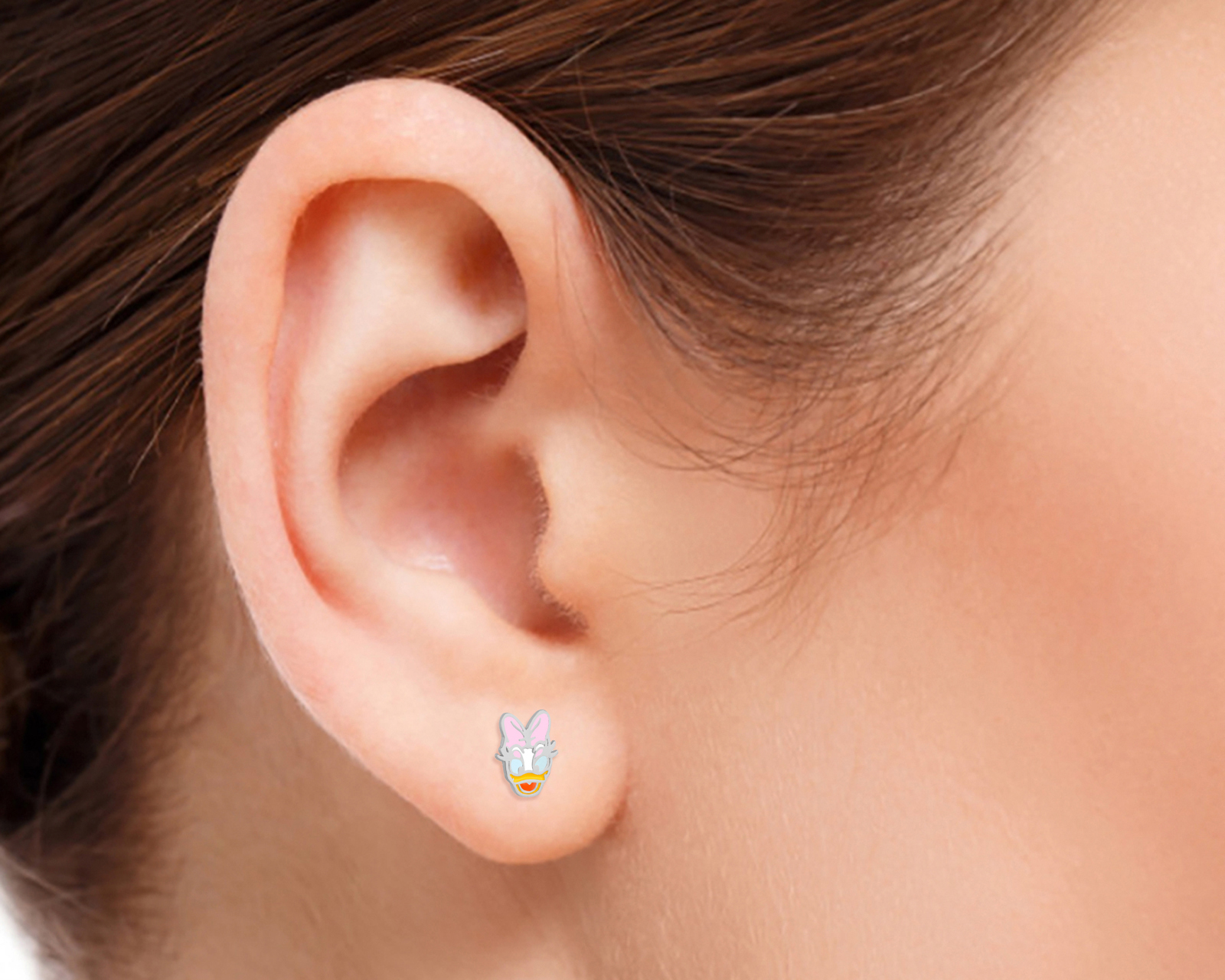 Foto 5 pulgar | Foto 4 | Aretes Daisy de Plata Disney