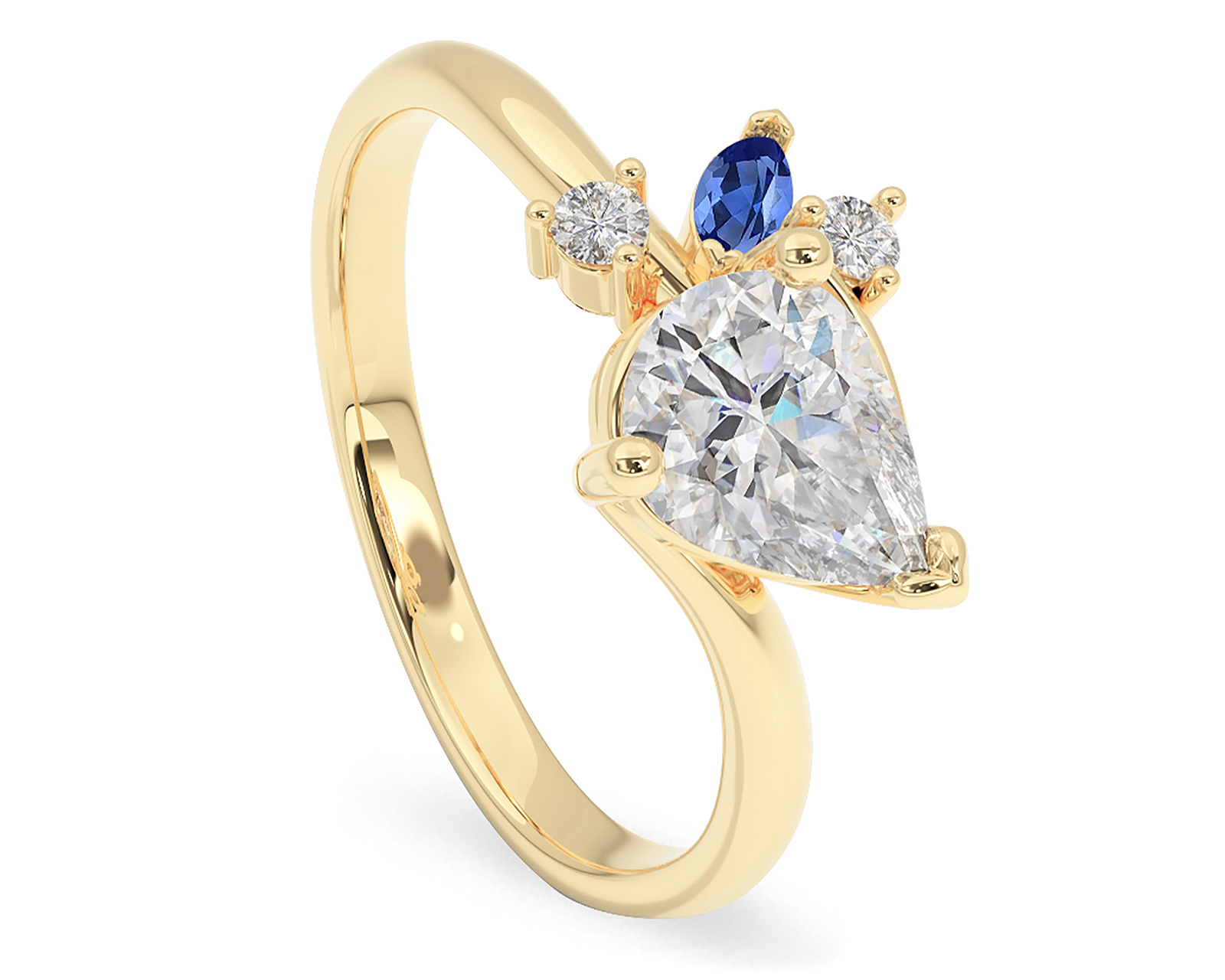 Anillo Gota de Oro 10k Amelie Talla 7