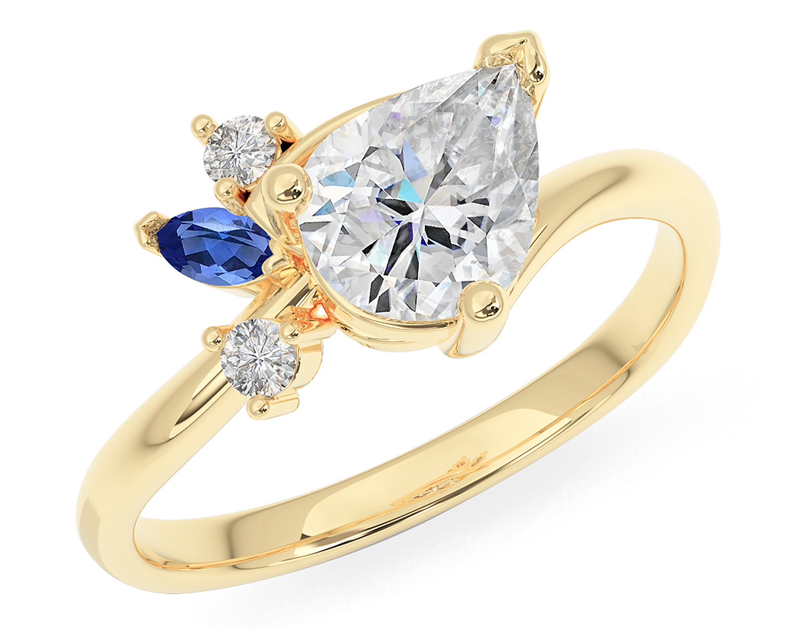 Foto 4 | Foto 4 | Anillo Gota de Oro 10k Amelie Talla 7