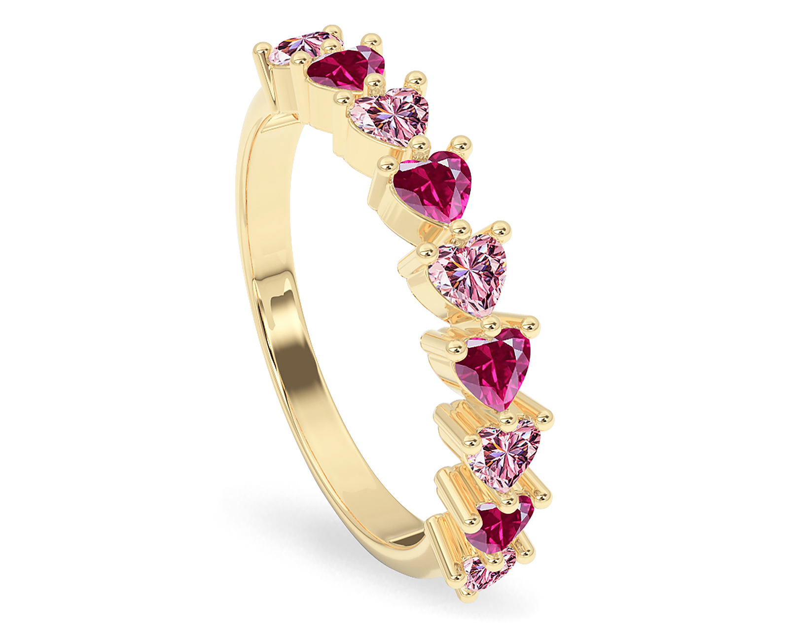 Anillo Corazones de Oro 10k Amelie Talla 7