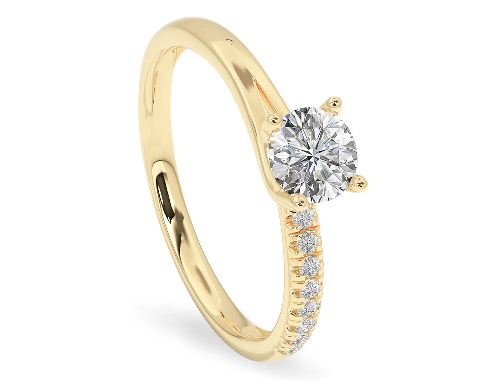 Anillo de Compromiso de Oro 10k Amelie Talla 7