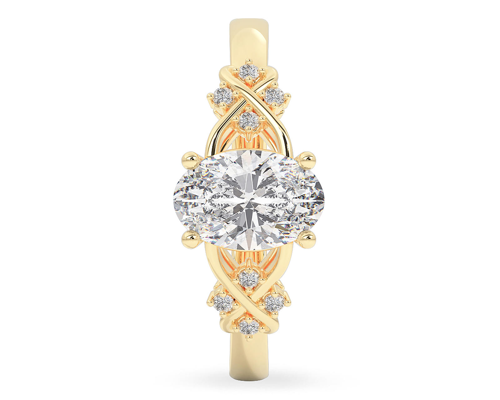 Foto 2 | Foto 2 | Anillo Ovalado de Oro 10k Amelie Talla 8