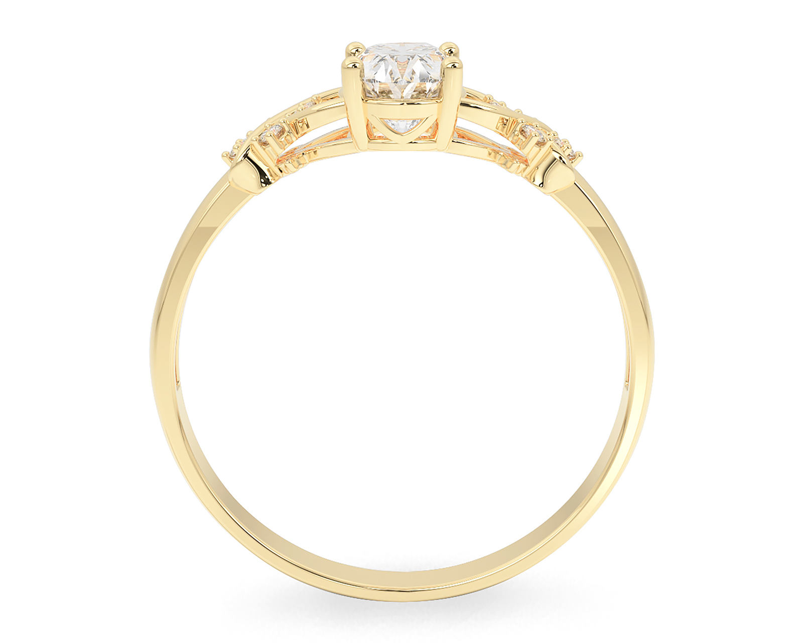 Foto 4 pulgar | Foto 3 | Anillo Ovalado de Oro 10k Amelie Talla 8