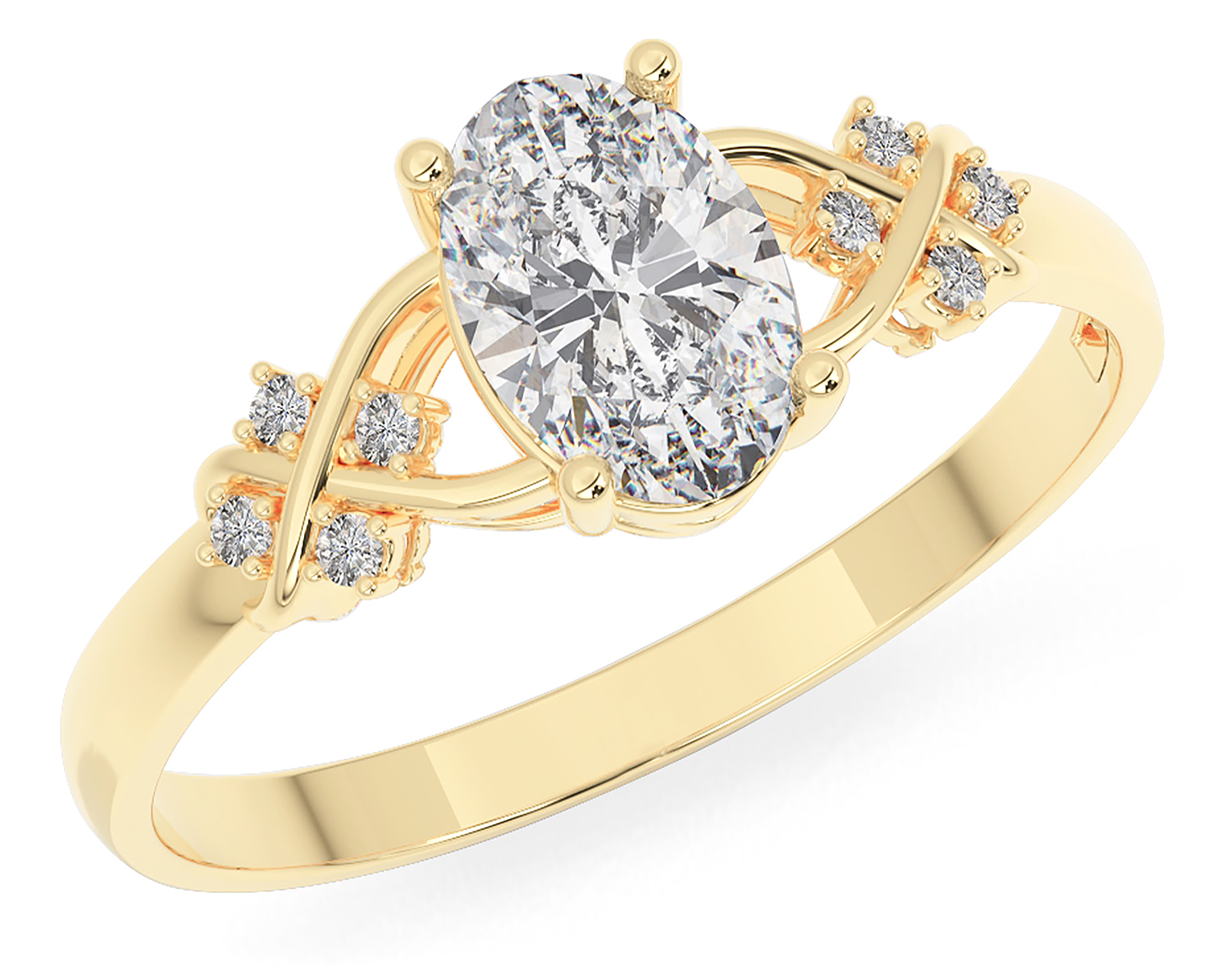 Foto 4 | Foto 4 | Anillo Ovalado de Oro 10k Amelie Talla 8