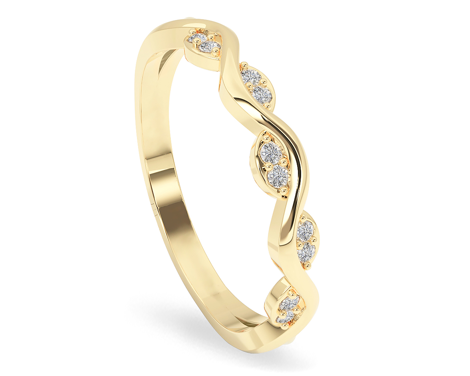 Anillo Churumbela de Oro 10k Amelie Talla 8