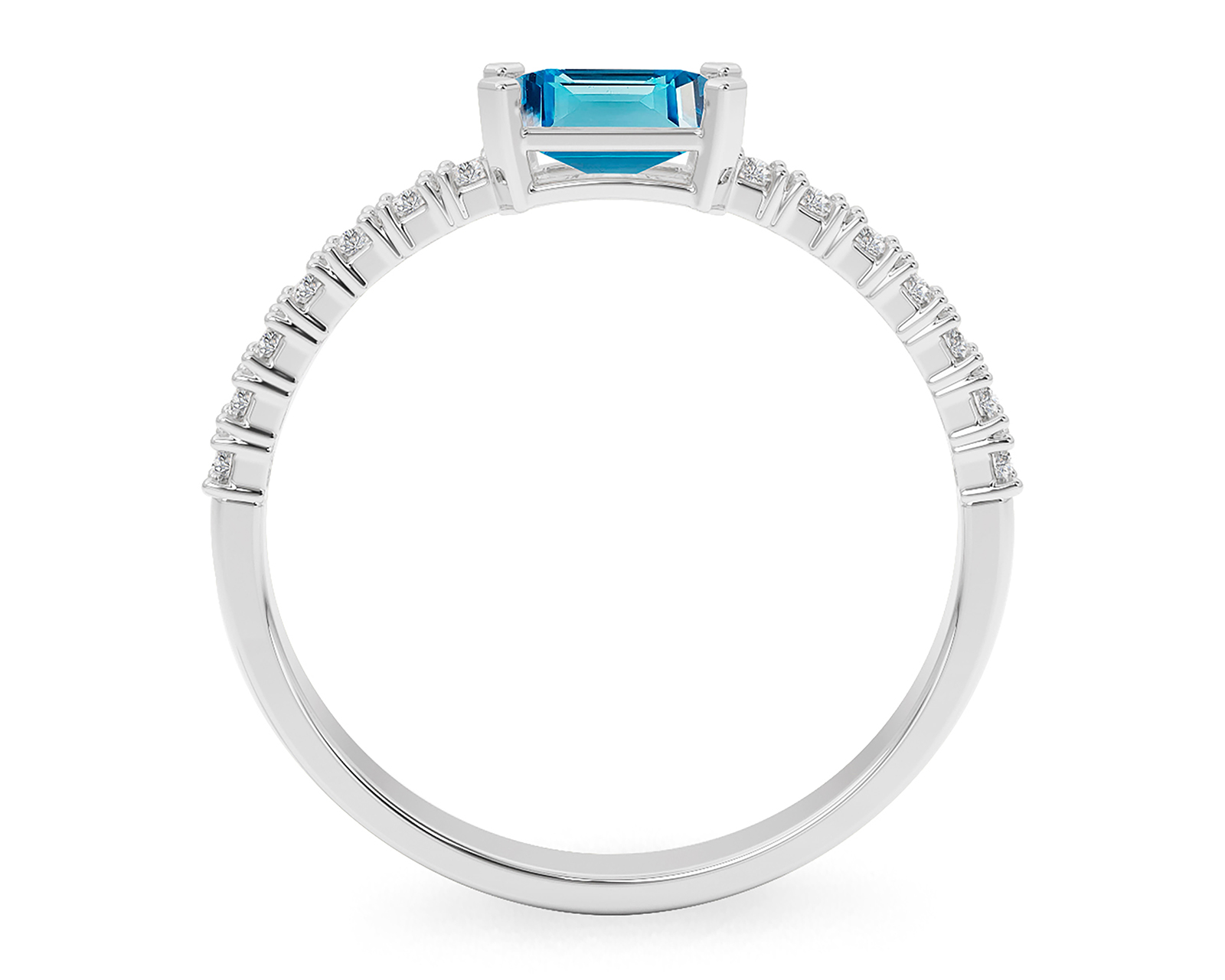 Foto 3 | Foto 3 | Anillo Rectangular de Oro 10k Amelie Talla 7